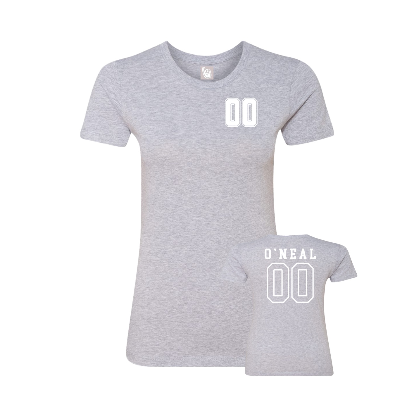 Womens Tee — Chest Back in Grey