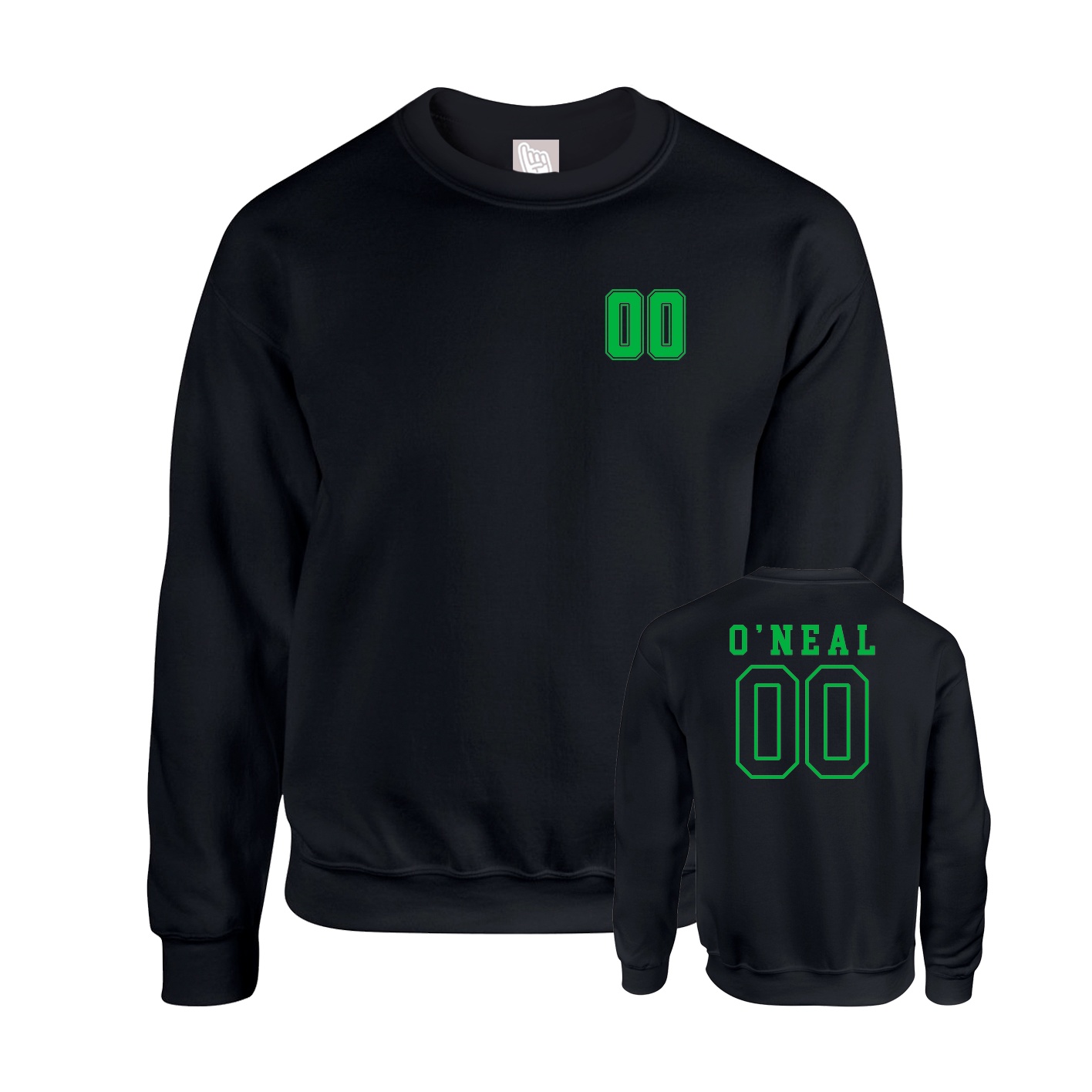 Fleece Crew — Chest Back in Black
