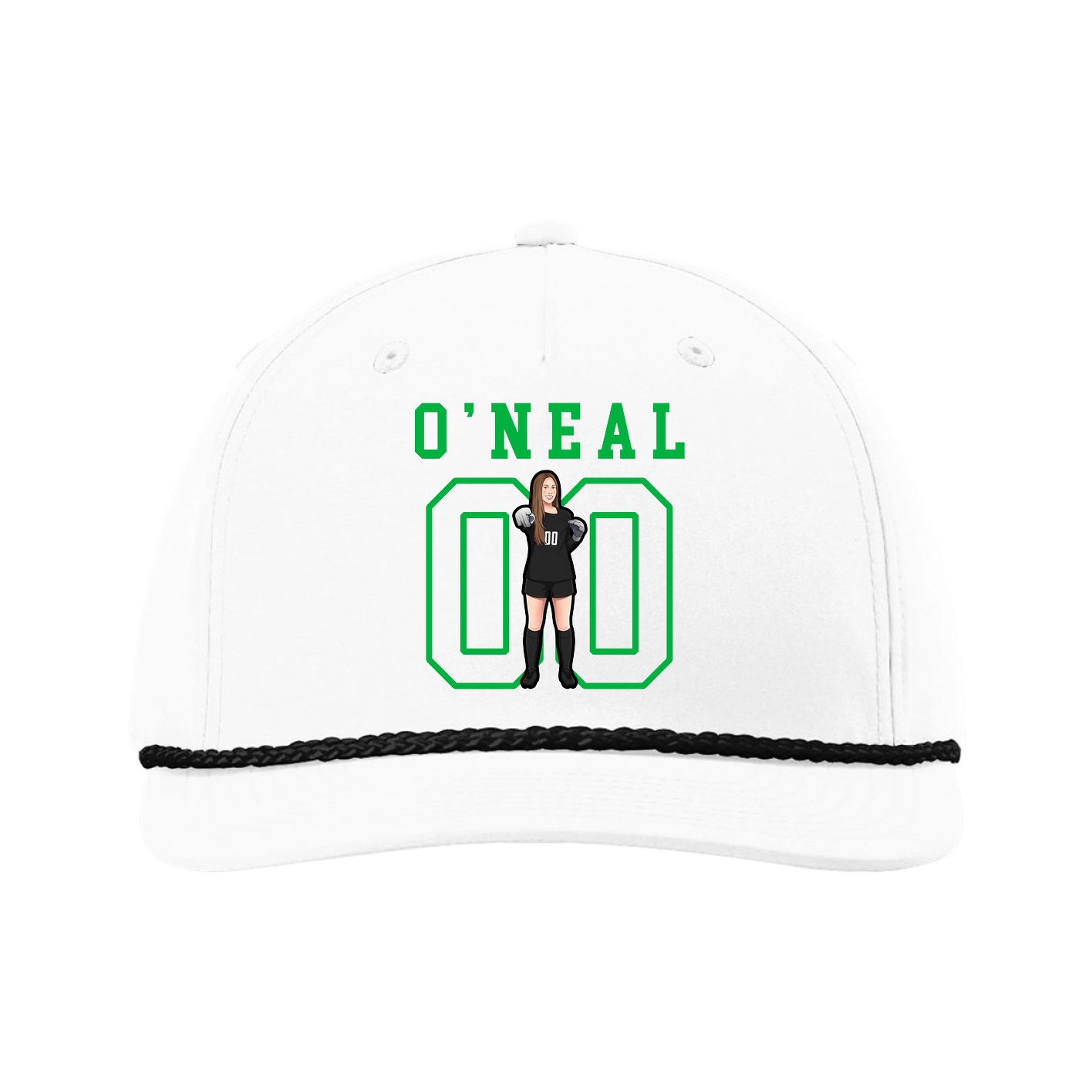 Five-Panel Classic Rope Cap — Shirsey in White