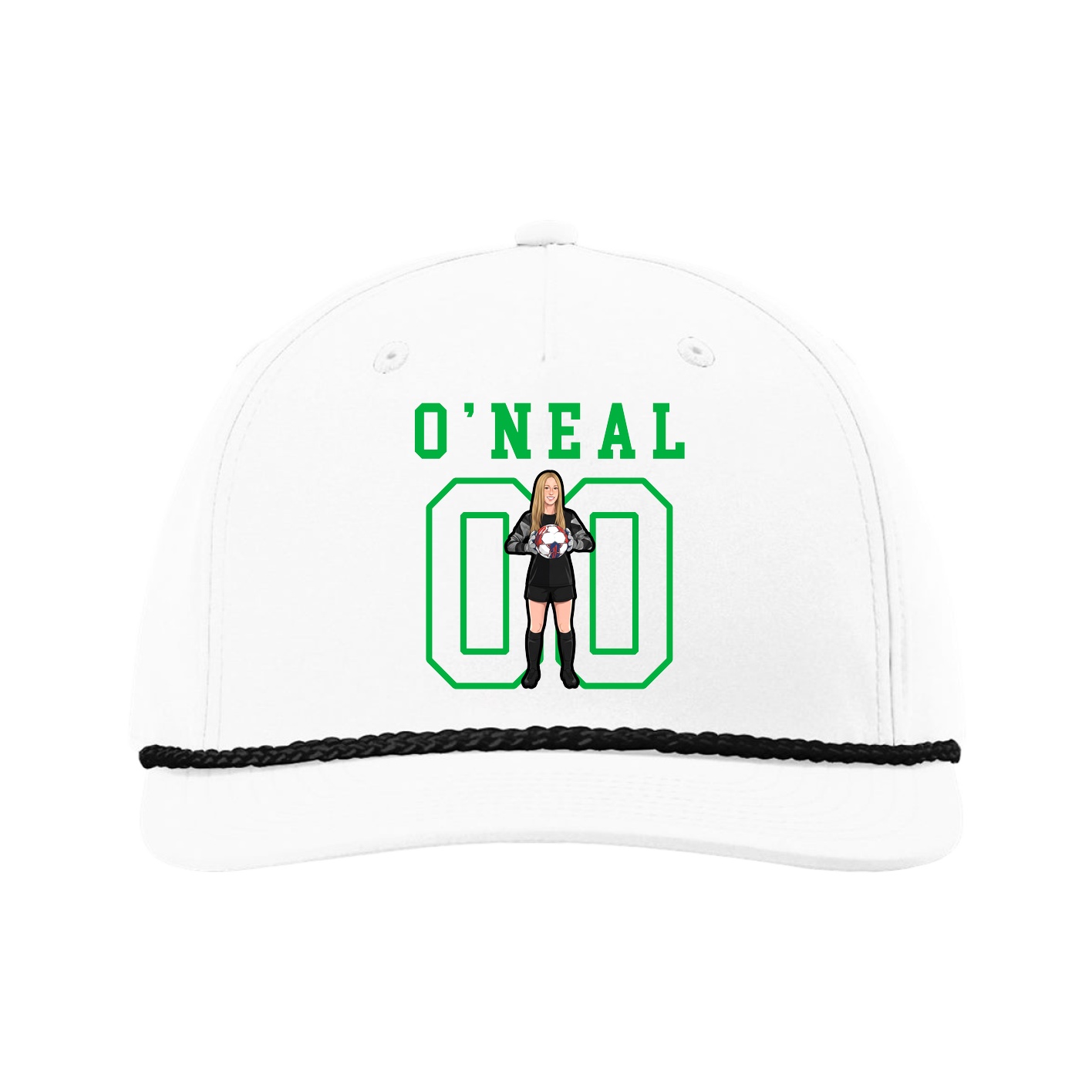 Five-Panel Classic Rope Cap — Shirsey in White