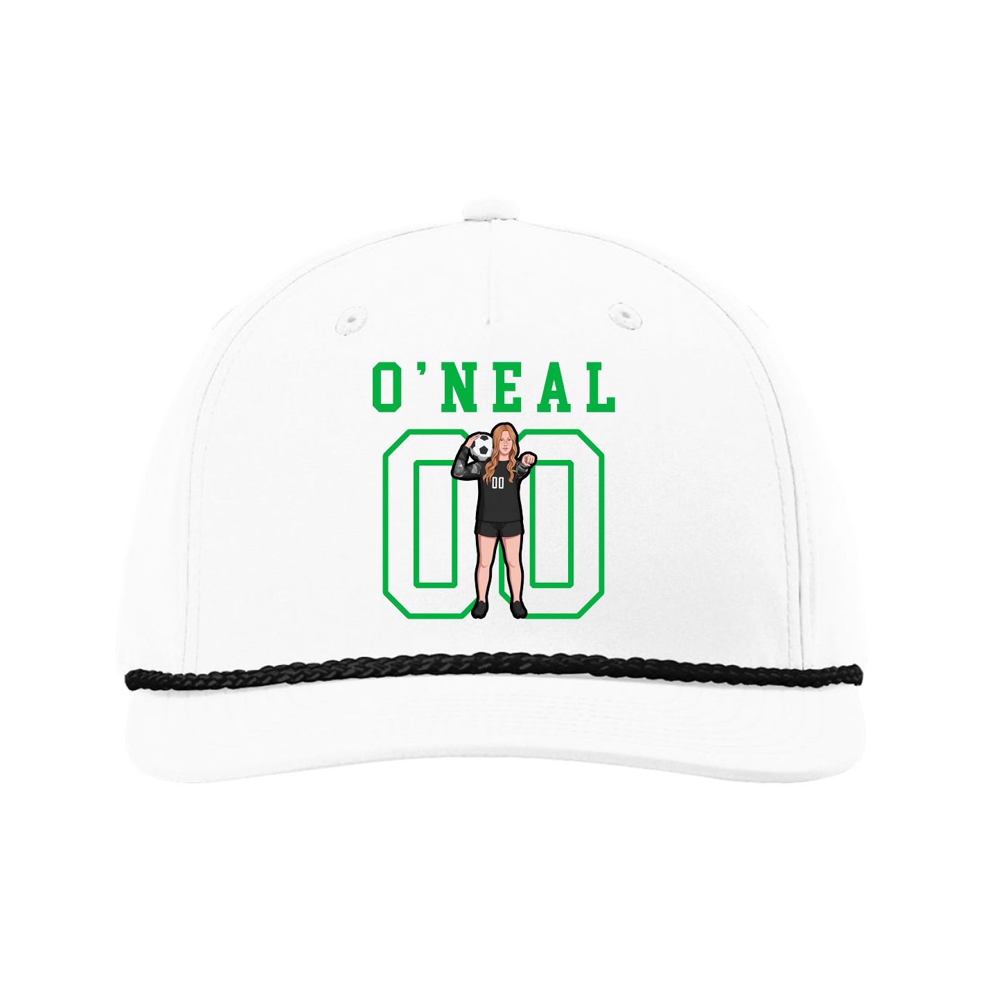 Five-Panel Classic Rope Cap — Shirsey in White