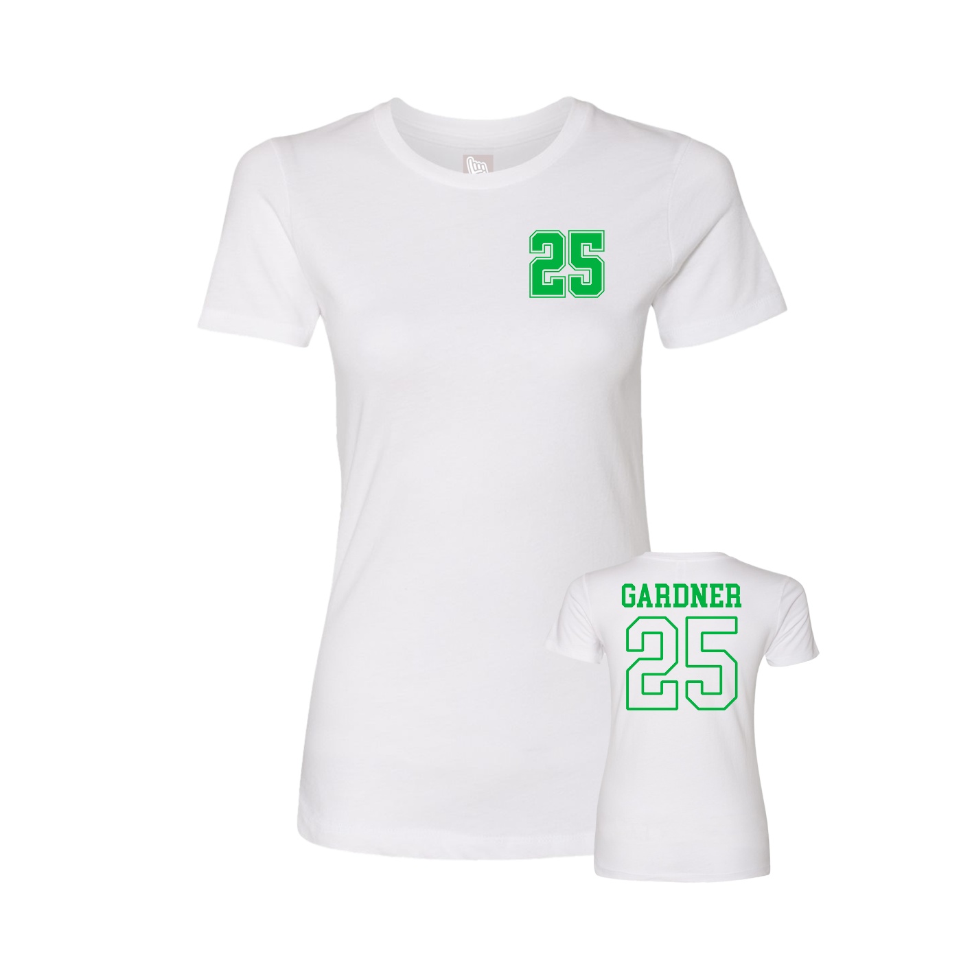 Womens Tee — Chest Back in White