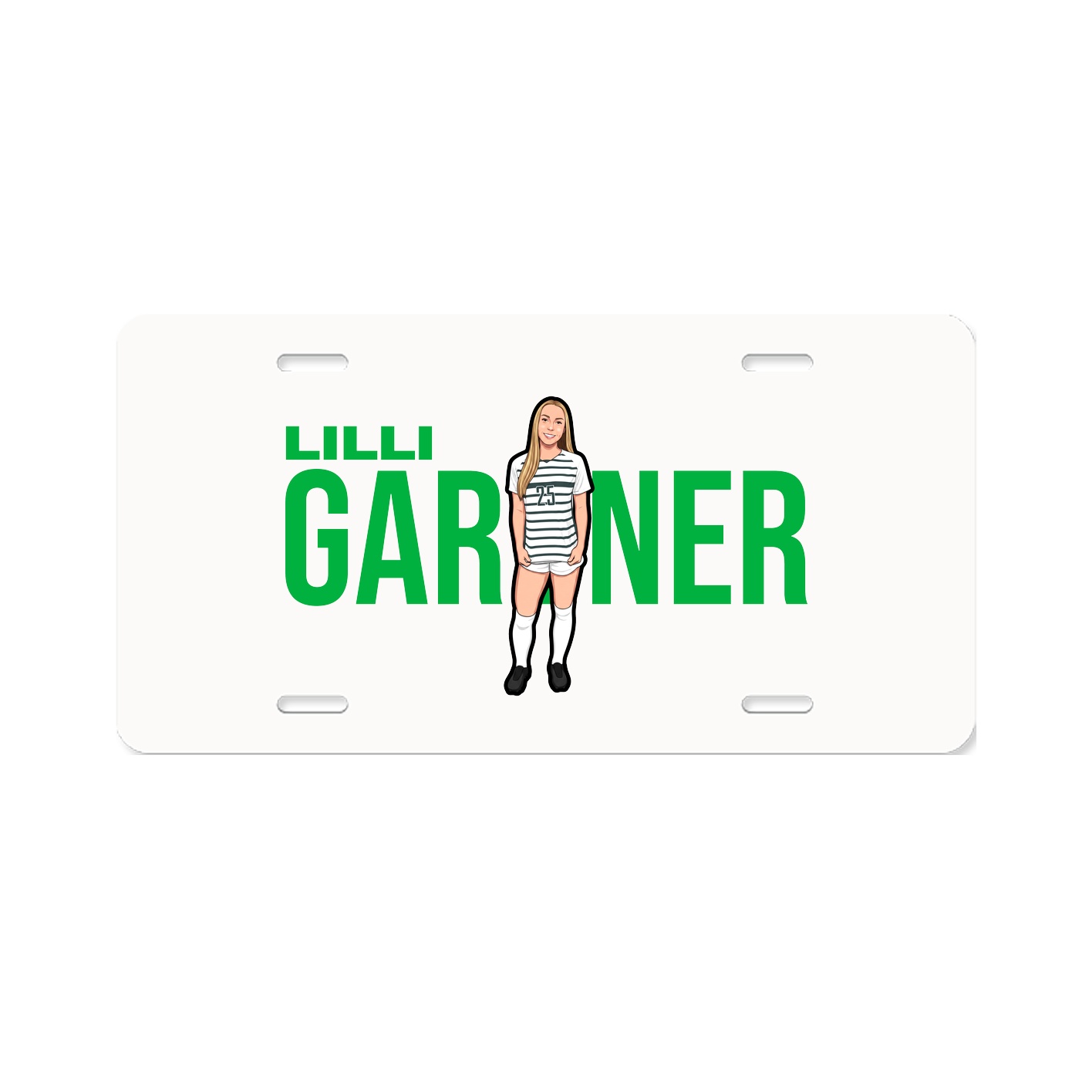 License Plate — Player Name in Classic