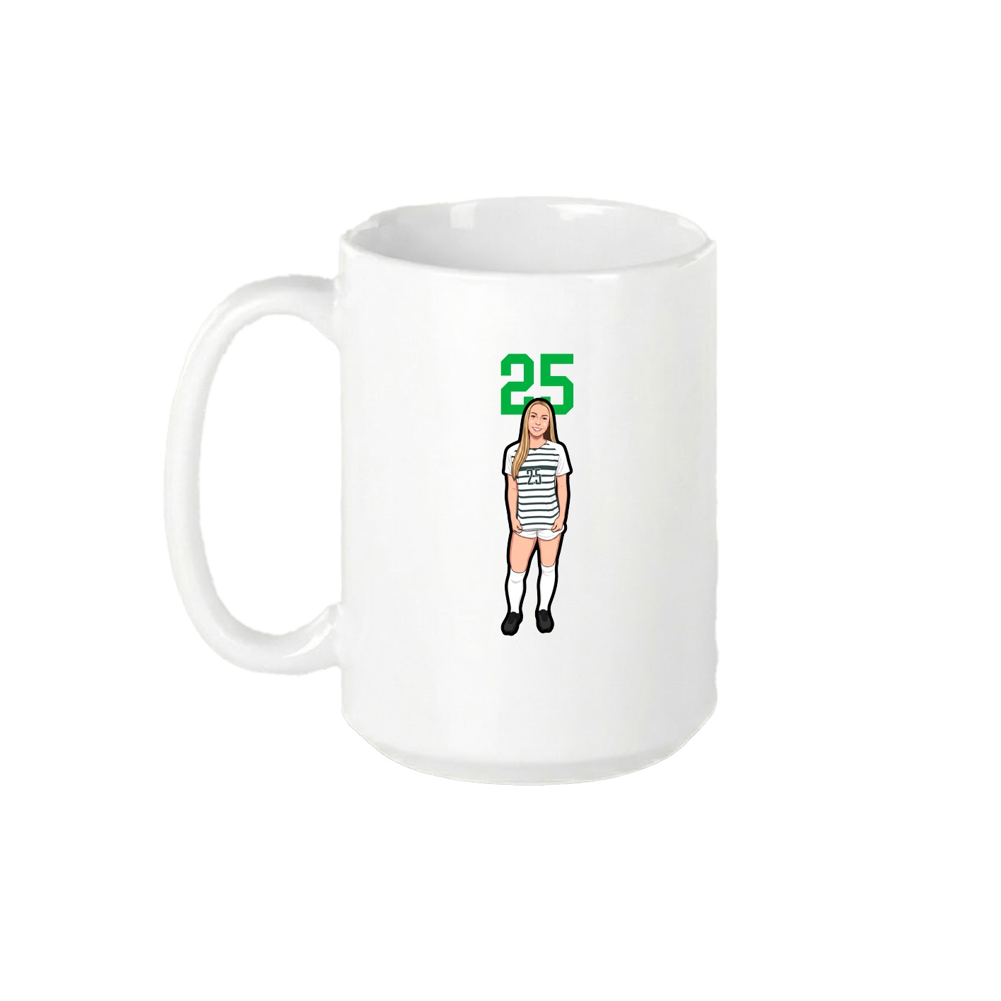 15oz Coffee Mug — Number Top in White