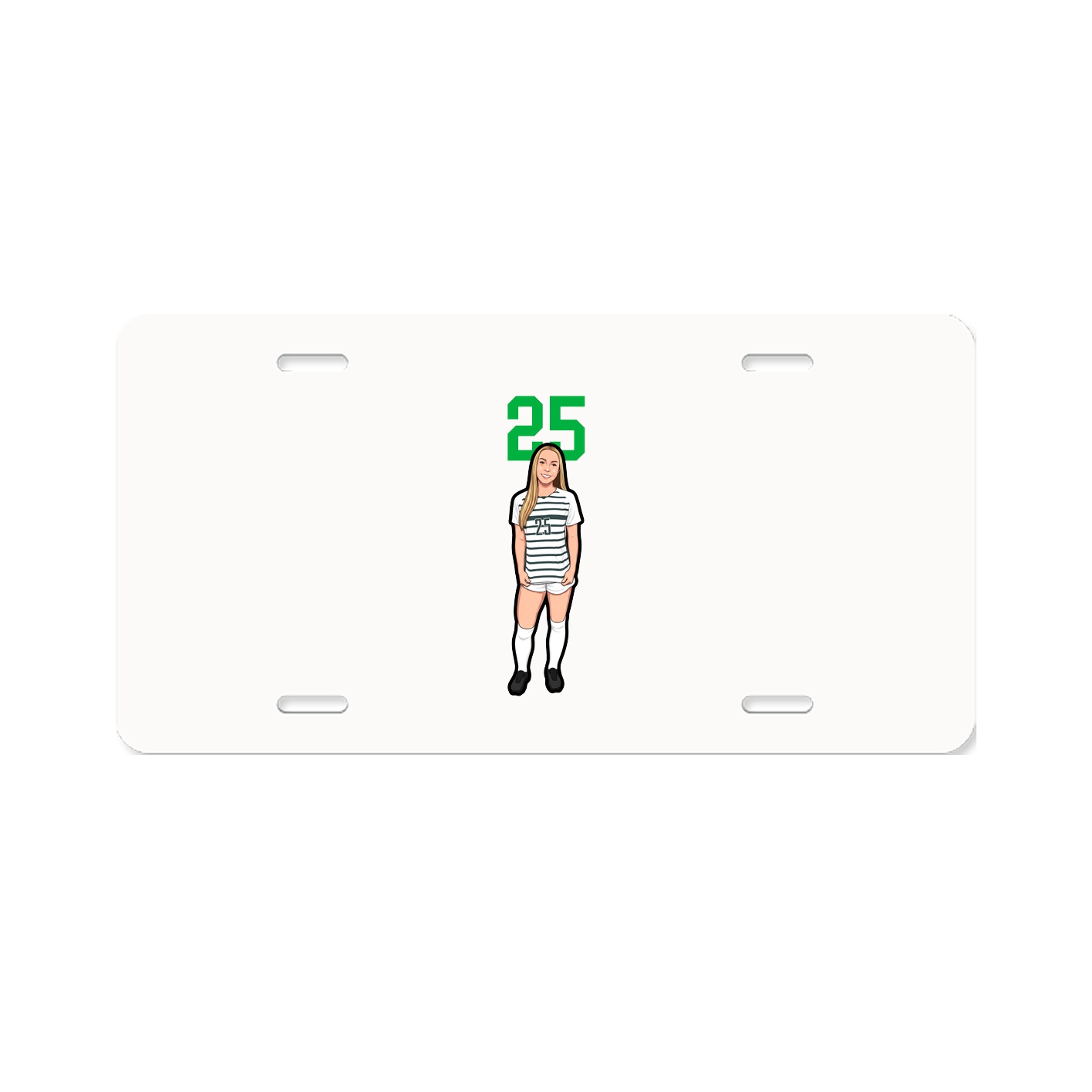 License Plate — Number Top in Classic