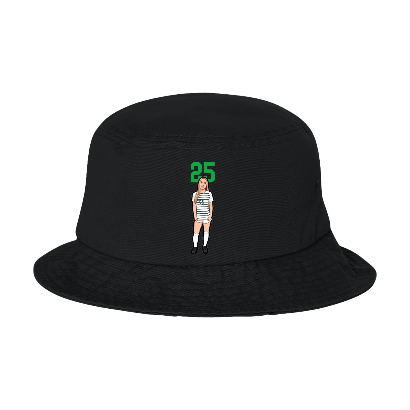 Bucket Cap — Number Top in Black