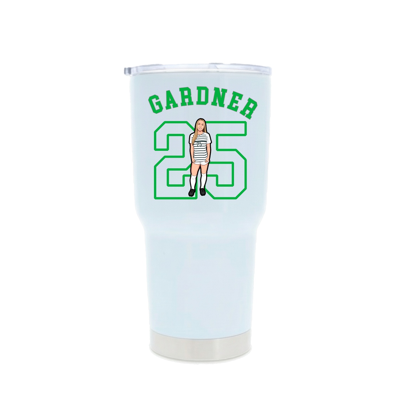 30oz Stainless Steel Tumbler — Shirsey Arch in White