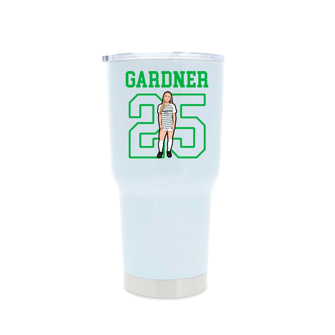 30oz Stainless Steel Tumbler — Shirsey in White