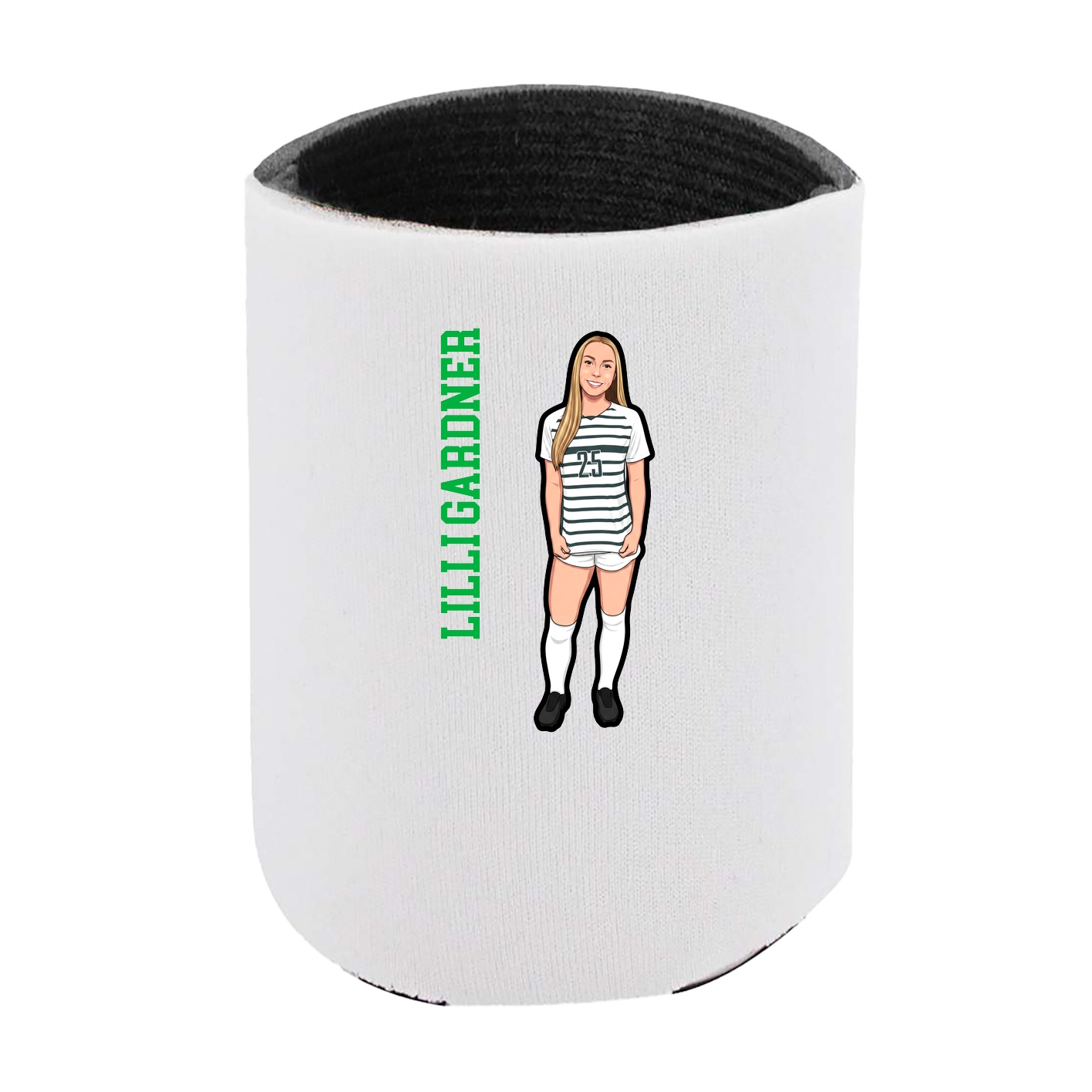 Can Holder — Name Vertical in White