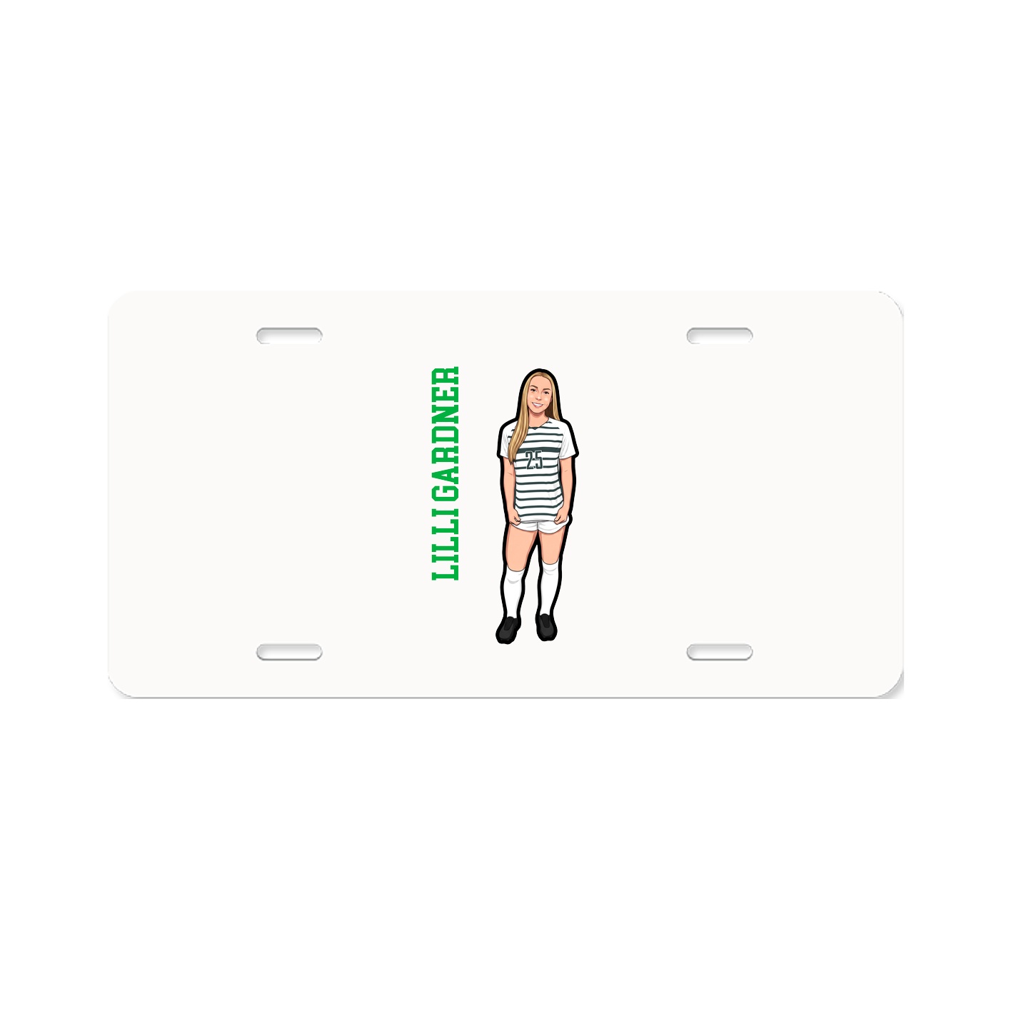 License Plate — Name Vertical in Classic