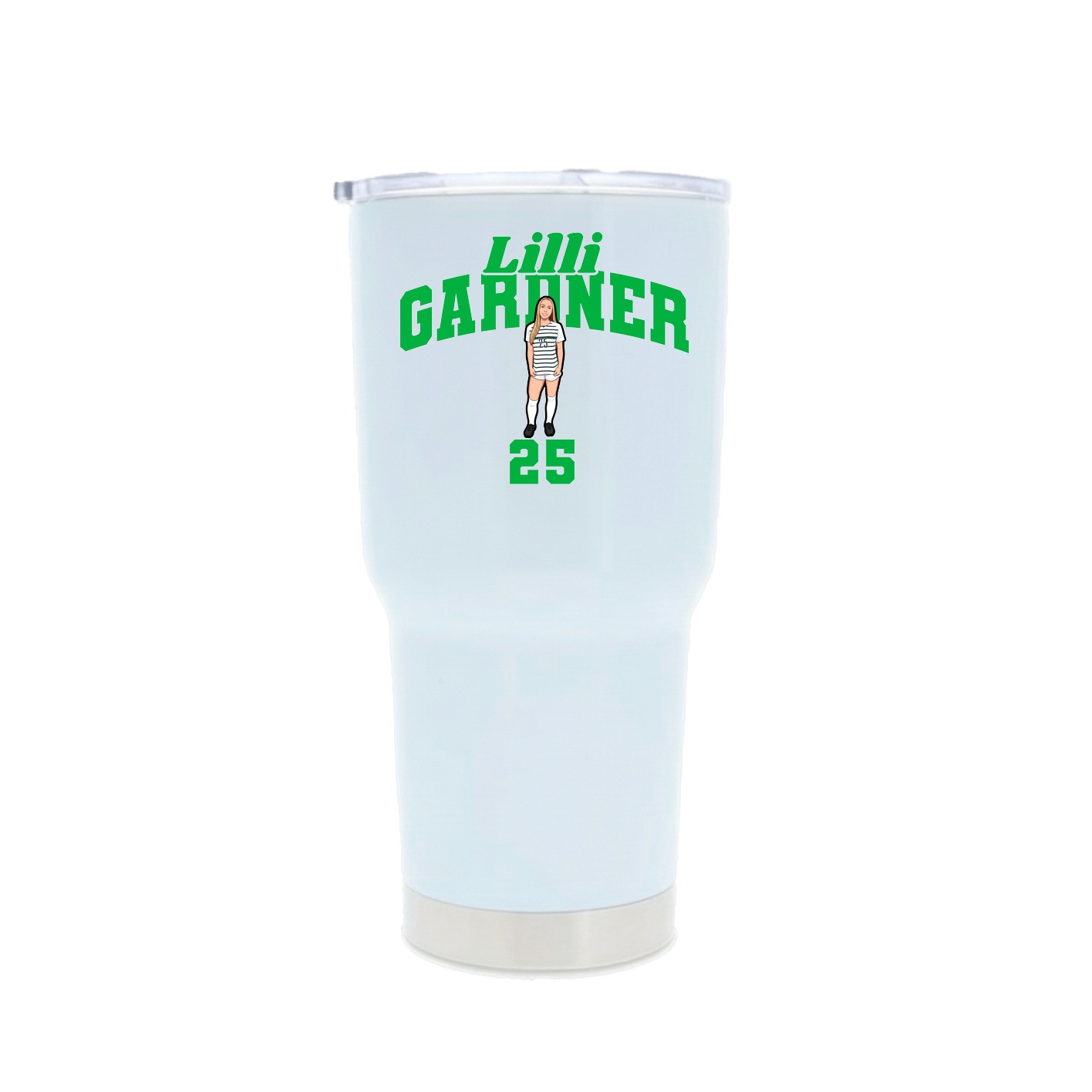 30oz Stainless Steel Tumbler — Signature Arch in White