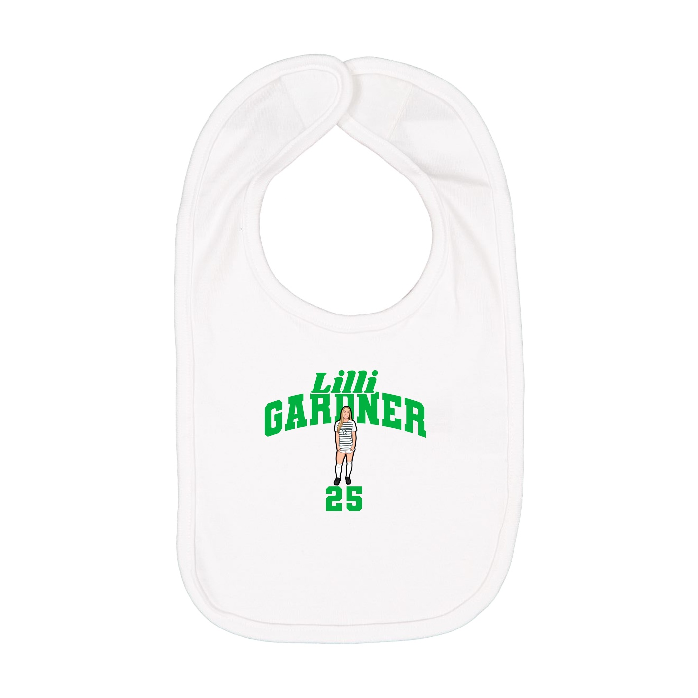 Infant Bib — Signature Arch in White