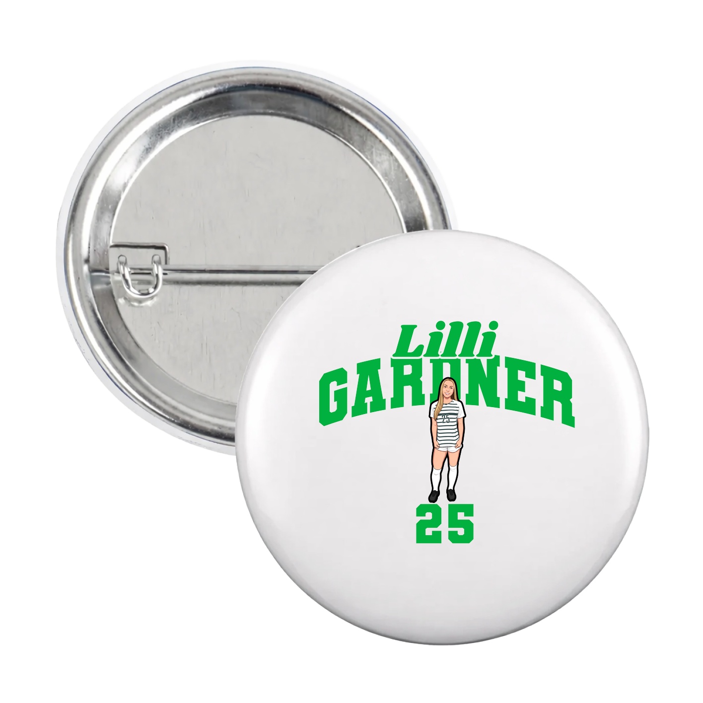 Game Day Button — Signature Arch in White