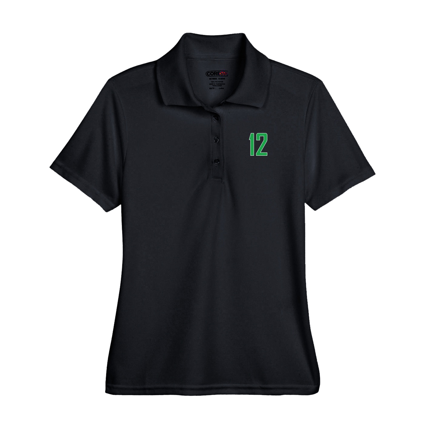 Performance Polo — Front Shirsy in Black