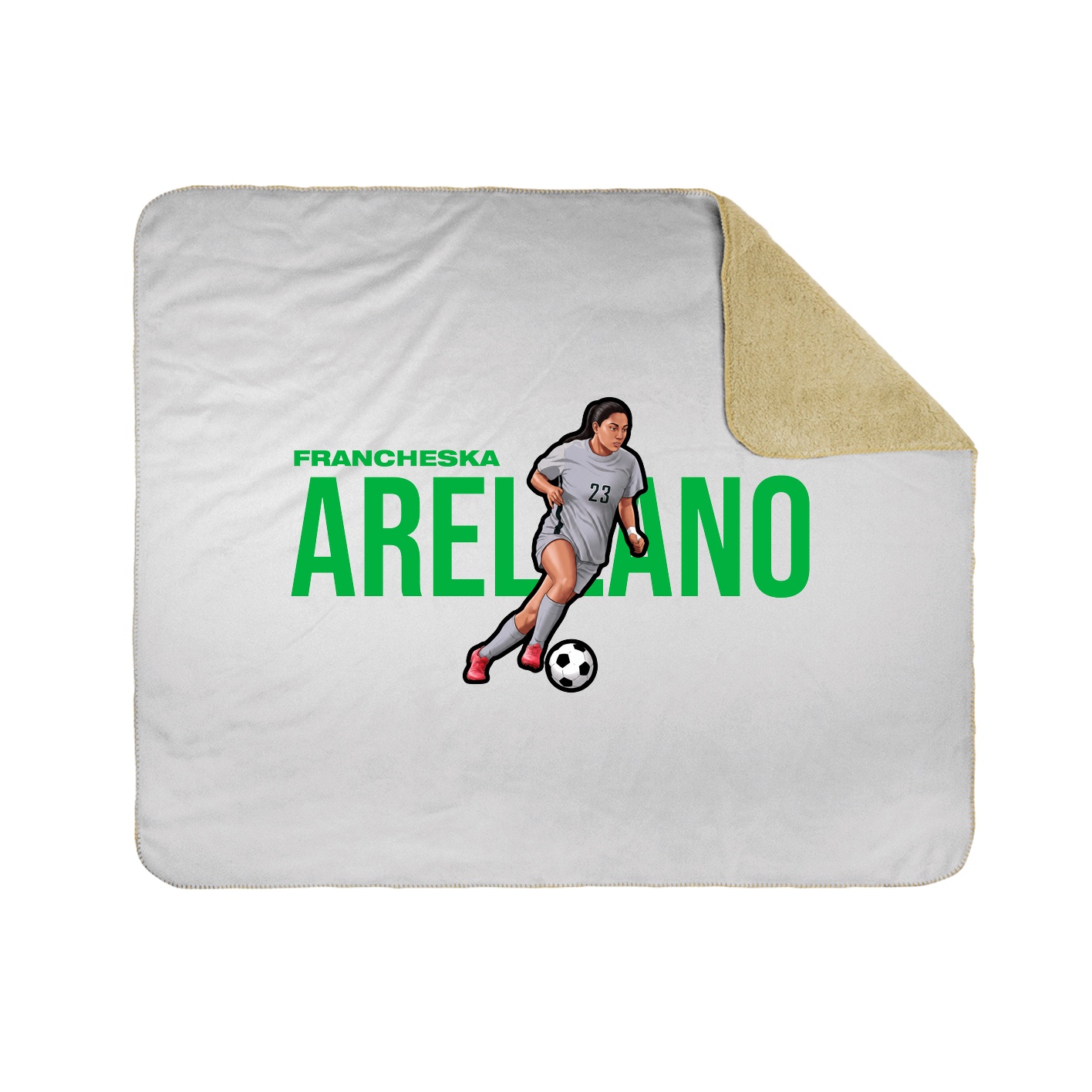 Throw Blanket — Player Name in White