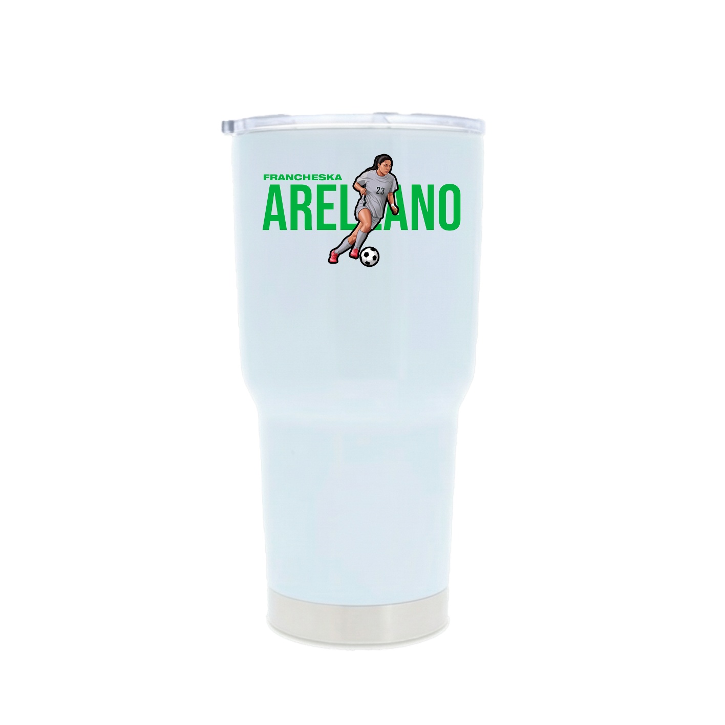 30oz Stainless Steel Tumbler — Player Name in White