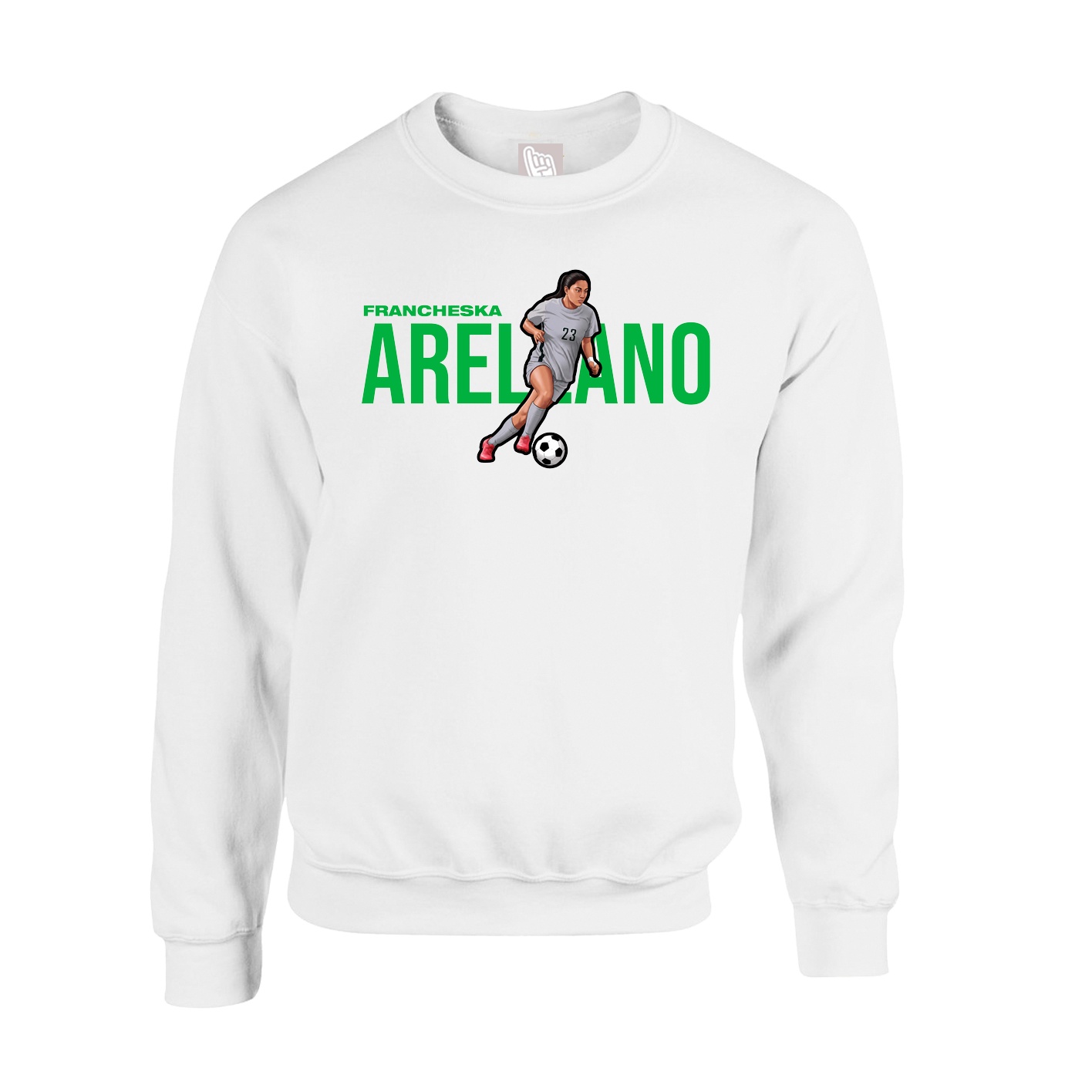 Fleece Crew — Player Name in White
