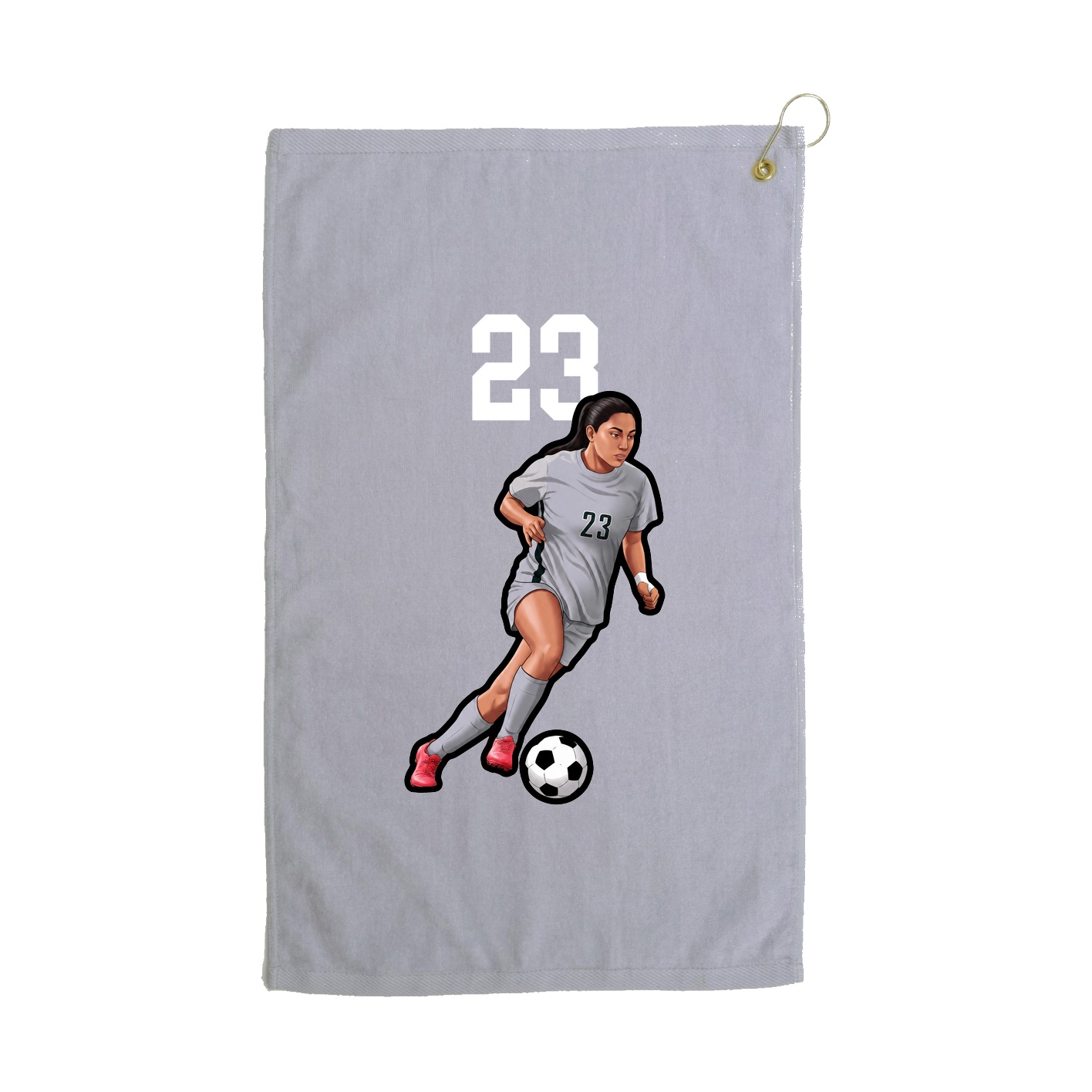 Golf Towel — Number Top in Grey