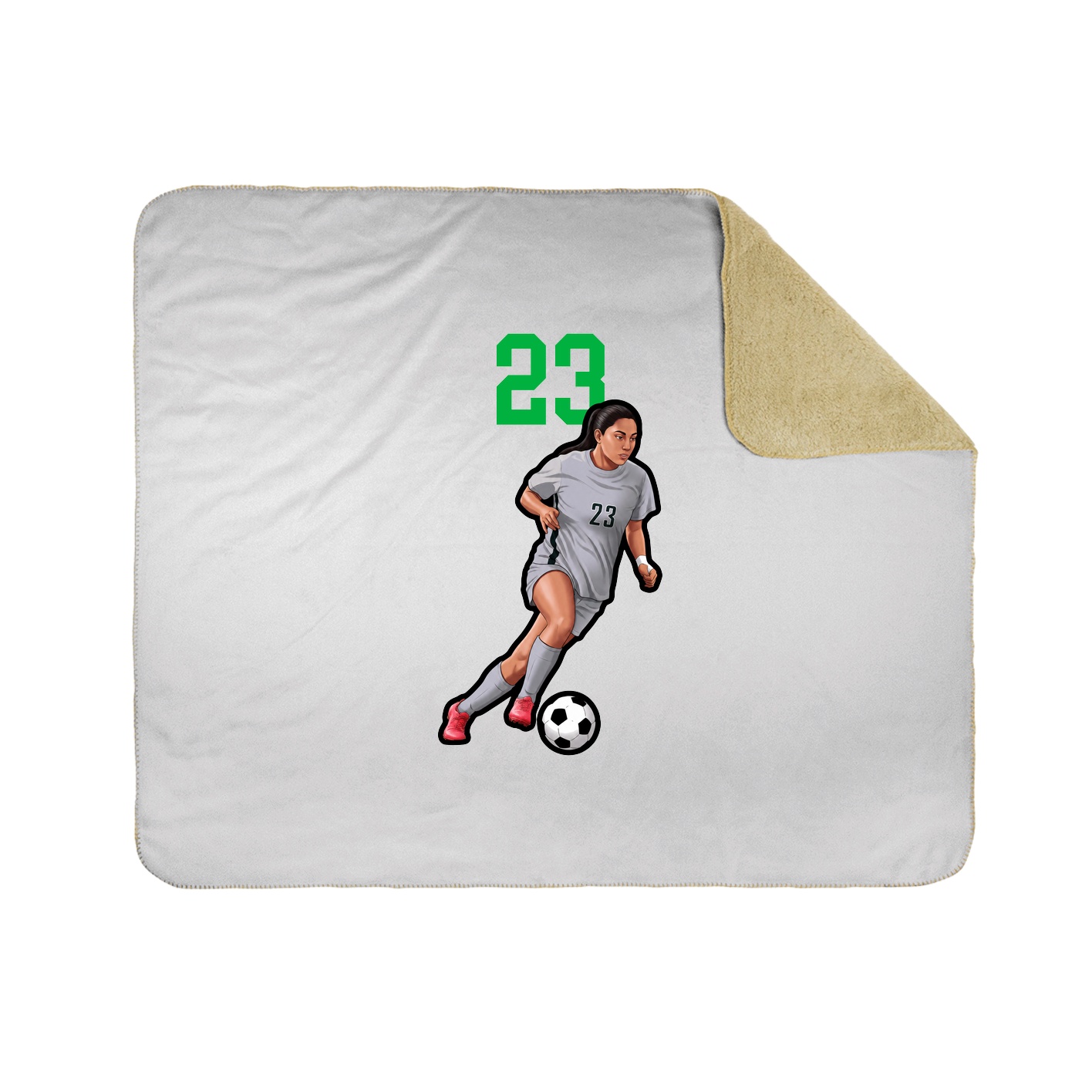 Throw Blanket — Number Top in White