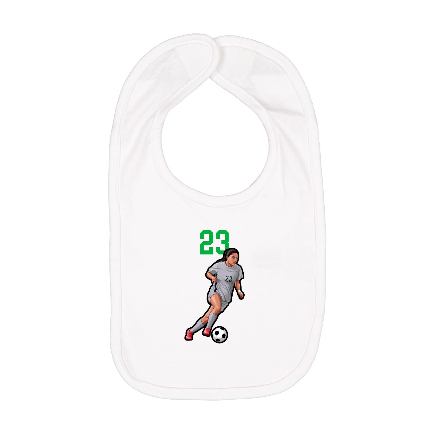 Infant Bib — Number Top in White
