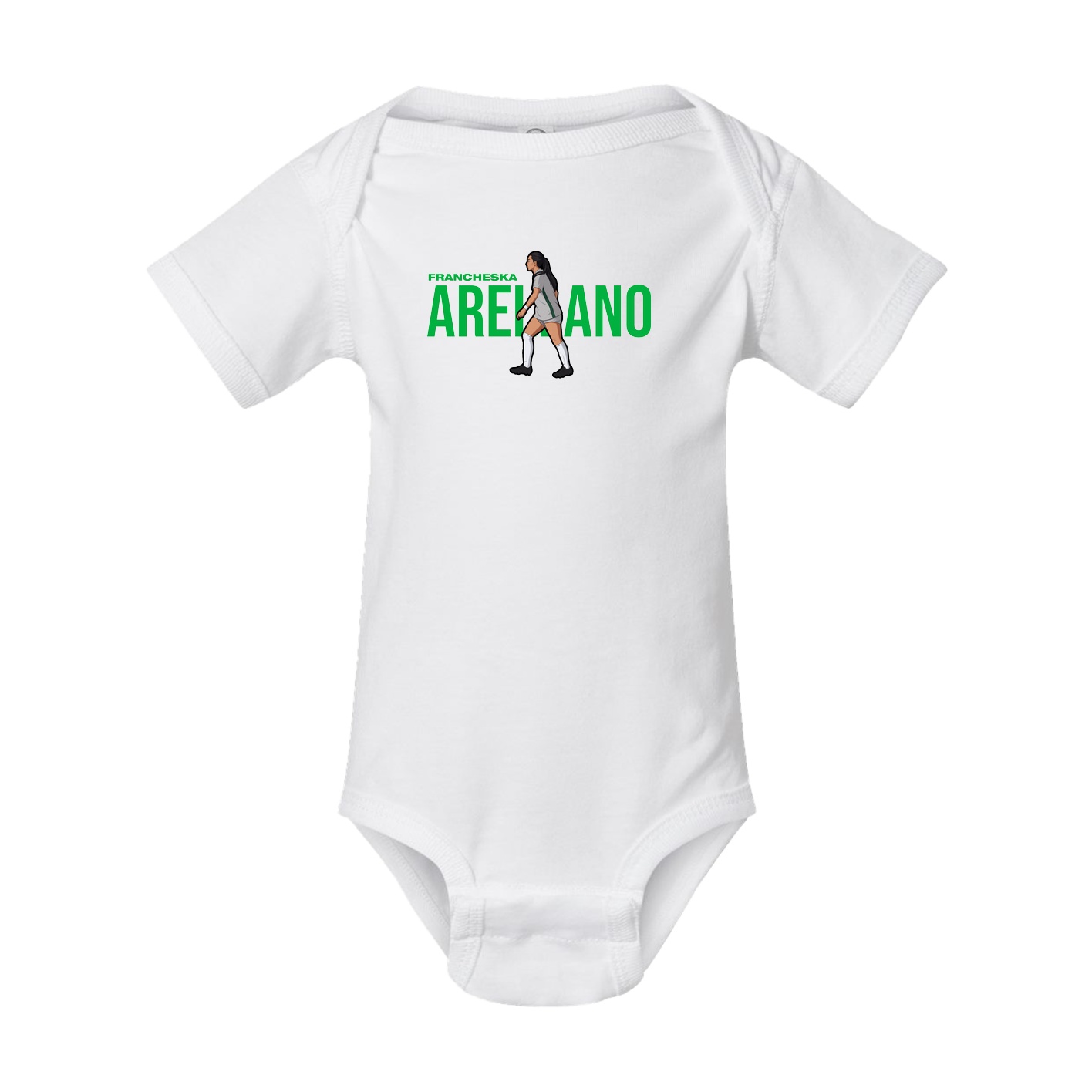 Baby Onesie — Player Name in White