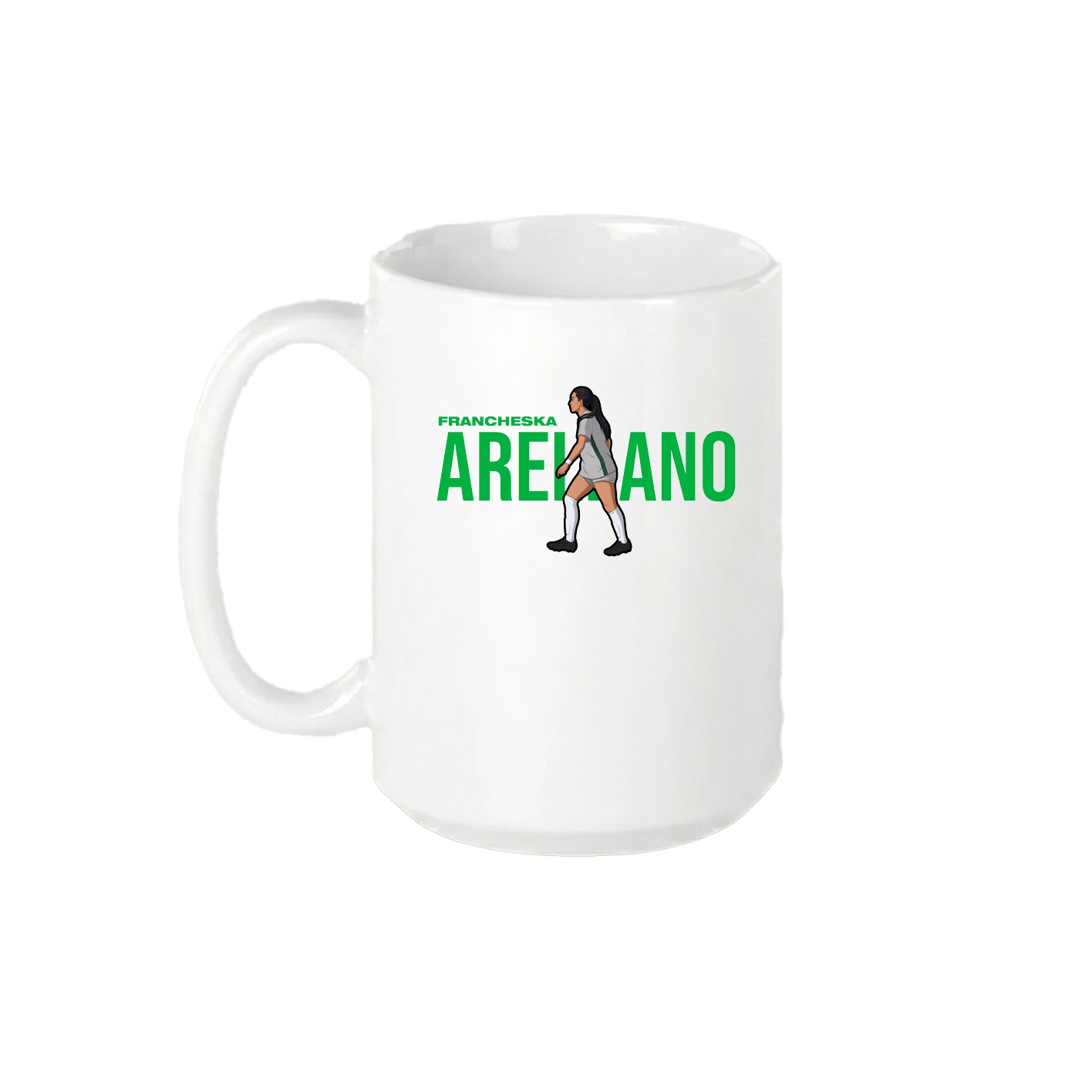 15oz Coffee Mug — Player Name in White