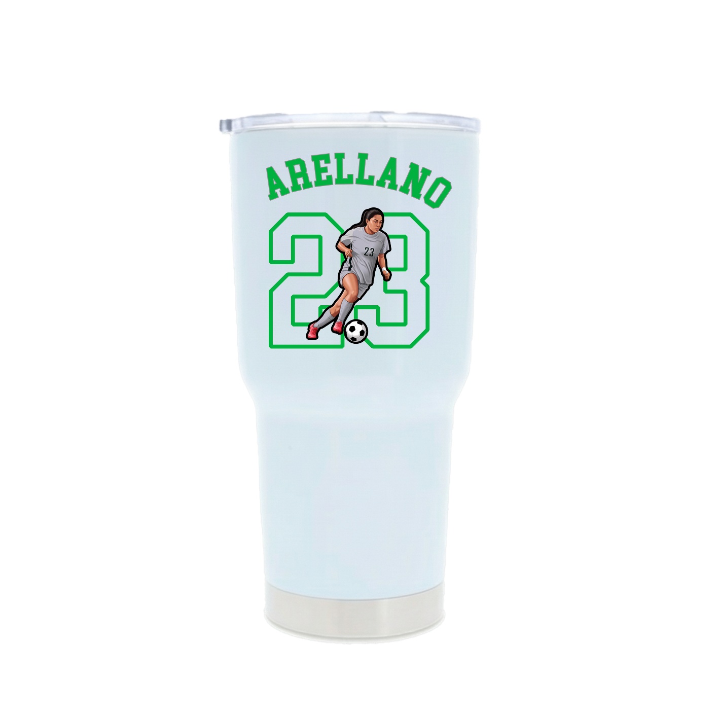 30oz Stainless Steel Tumbler — Shirsey Arch in White