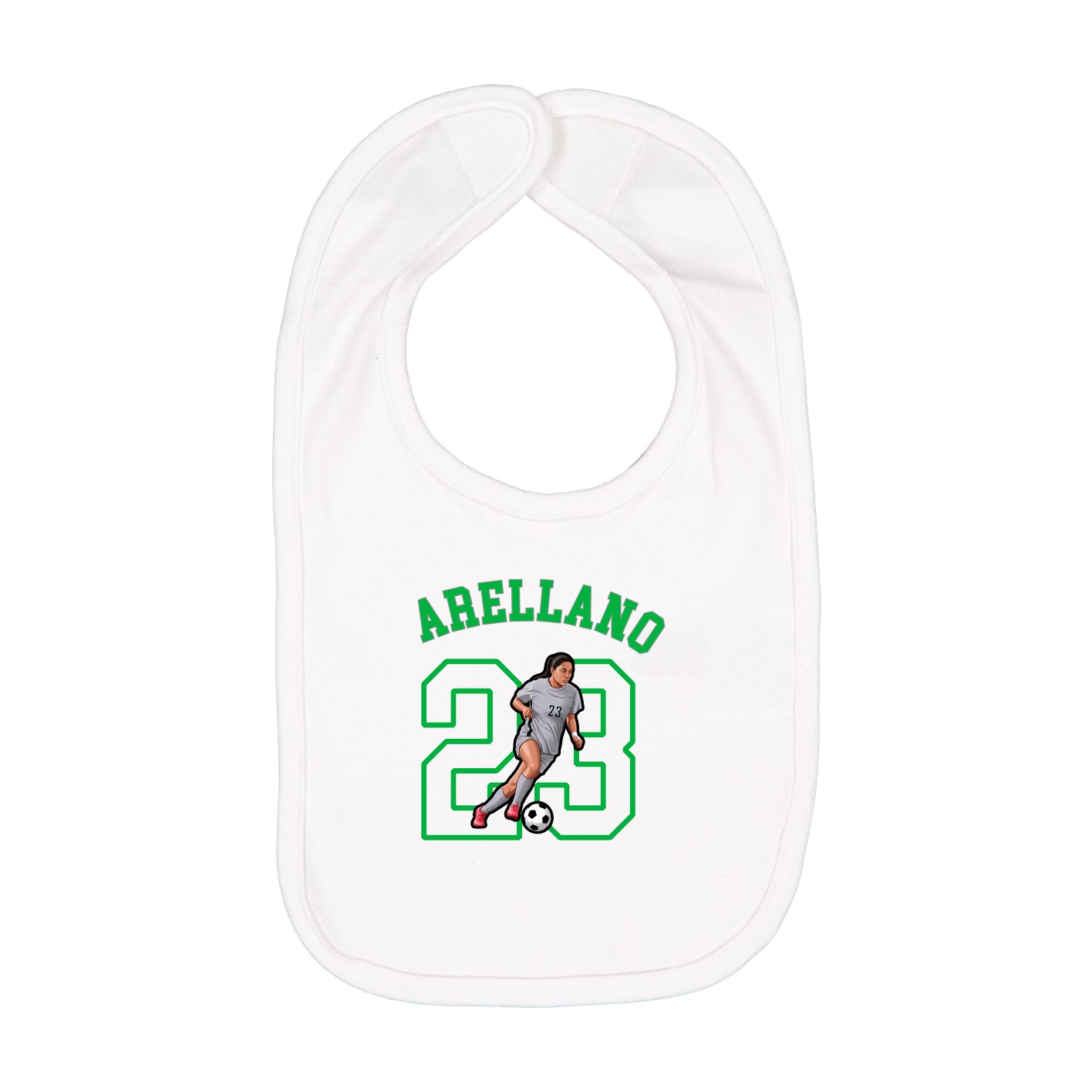 Infant Bib — Shirsey Arch in White