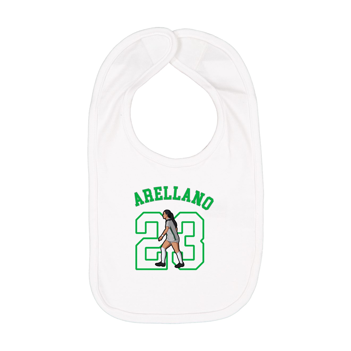 Infant Bib — Shirsey Arch in White