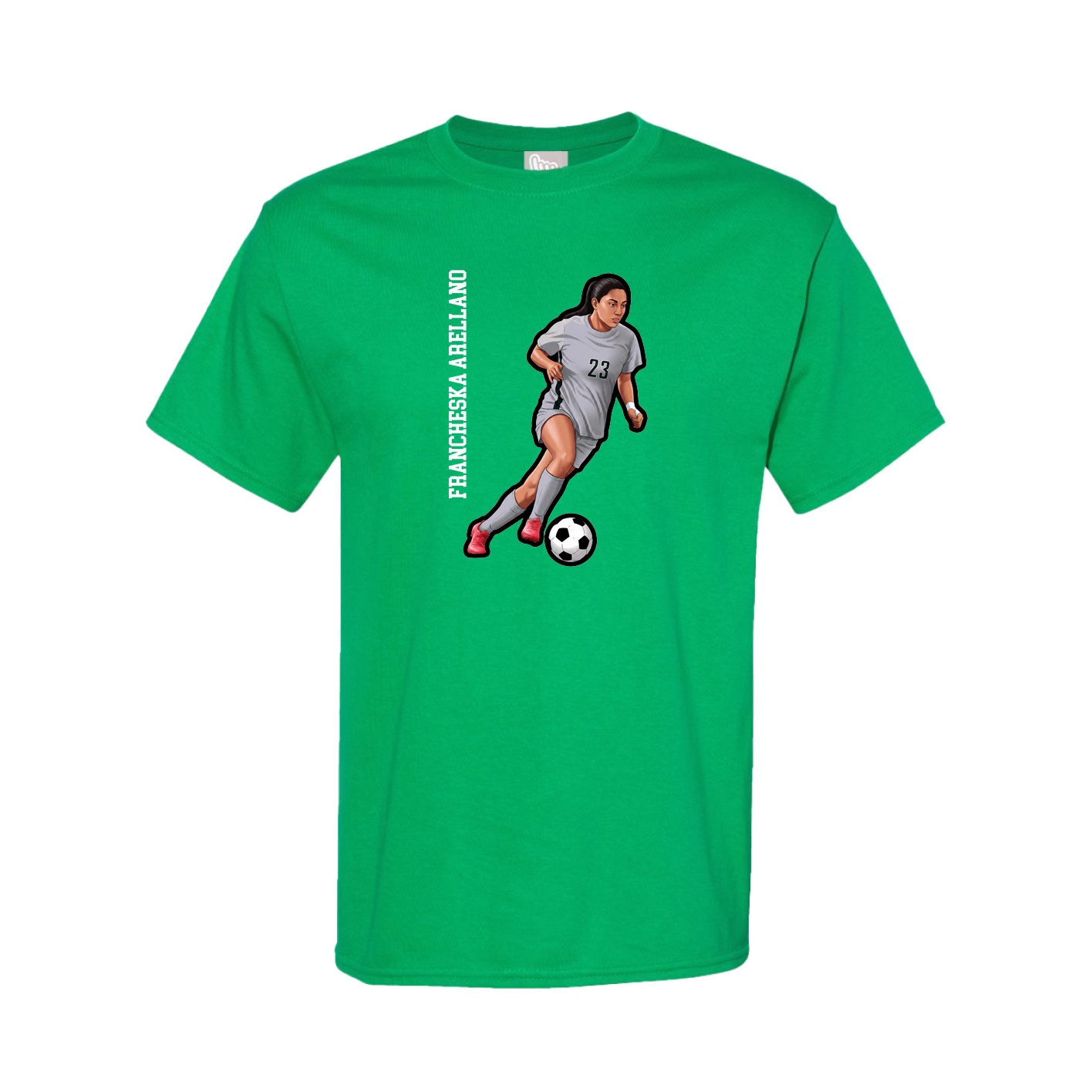 Youth Tee — Name Vertical in Green