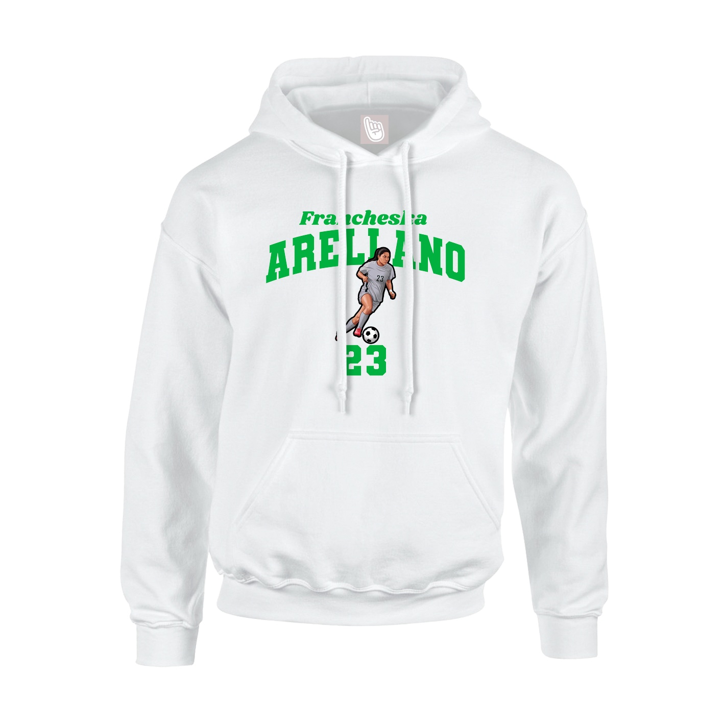 Hoodie — Signature Arch in White