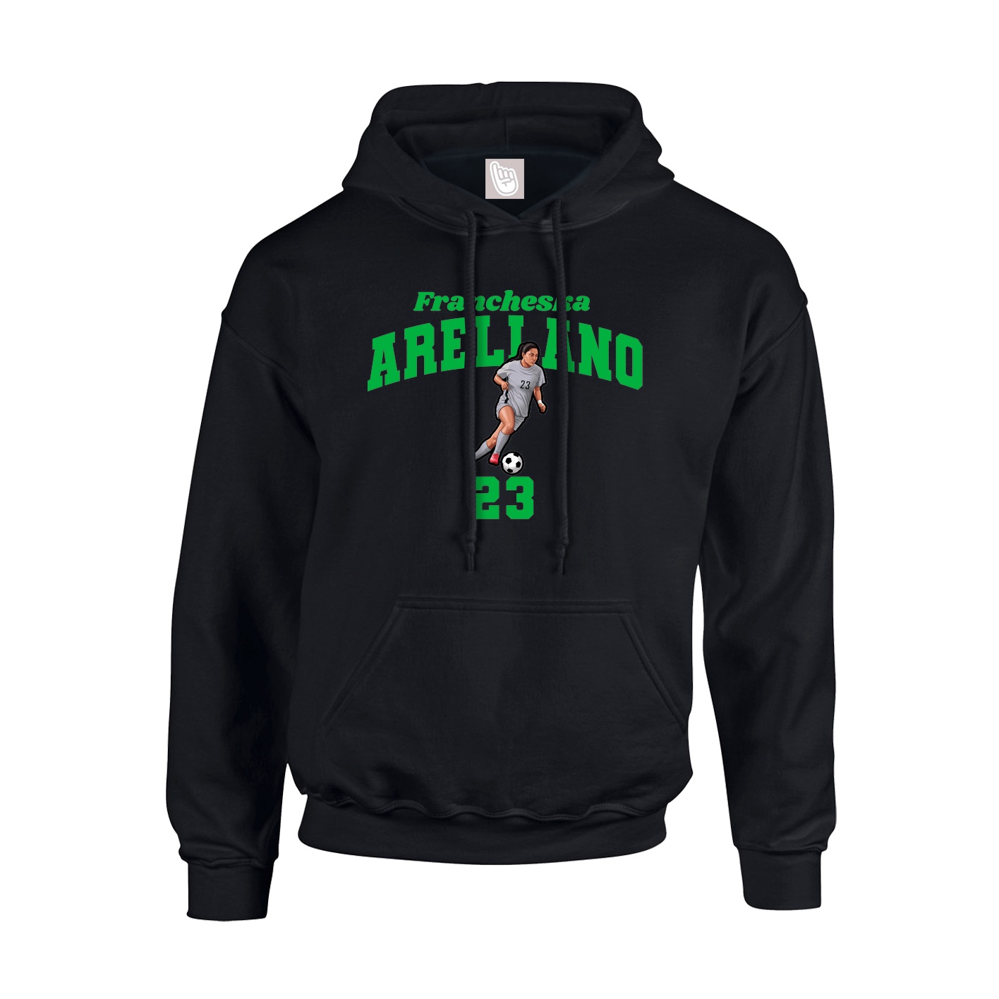Youth Hoodie — Signature Arch in Black