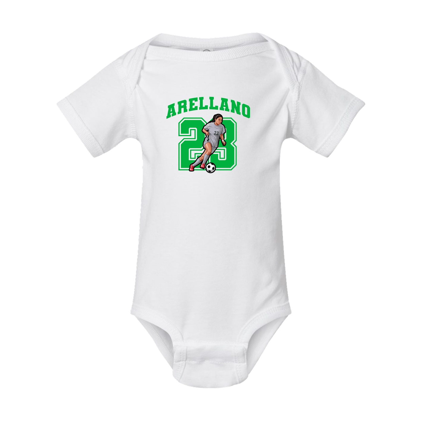 Baby Onesie — Number in White