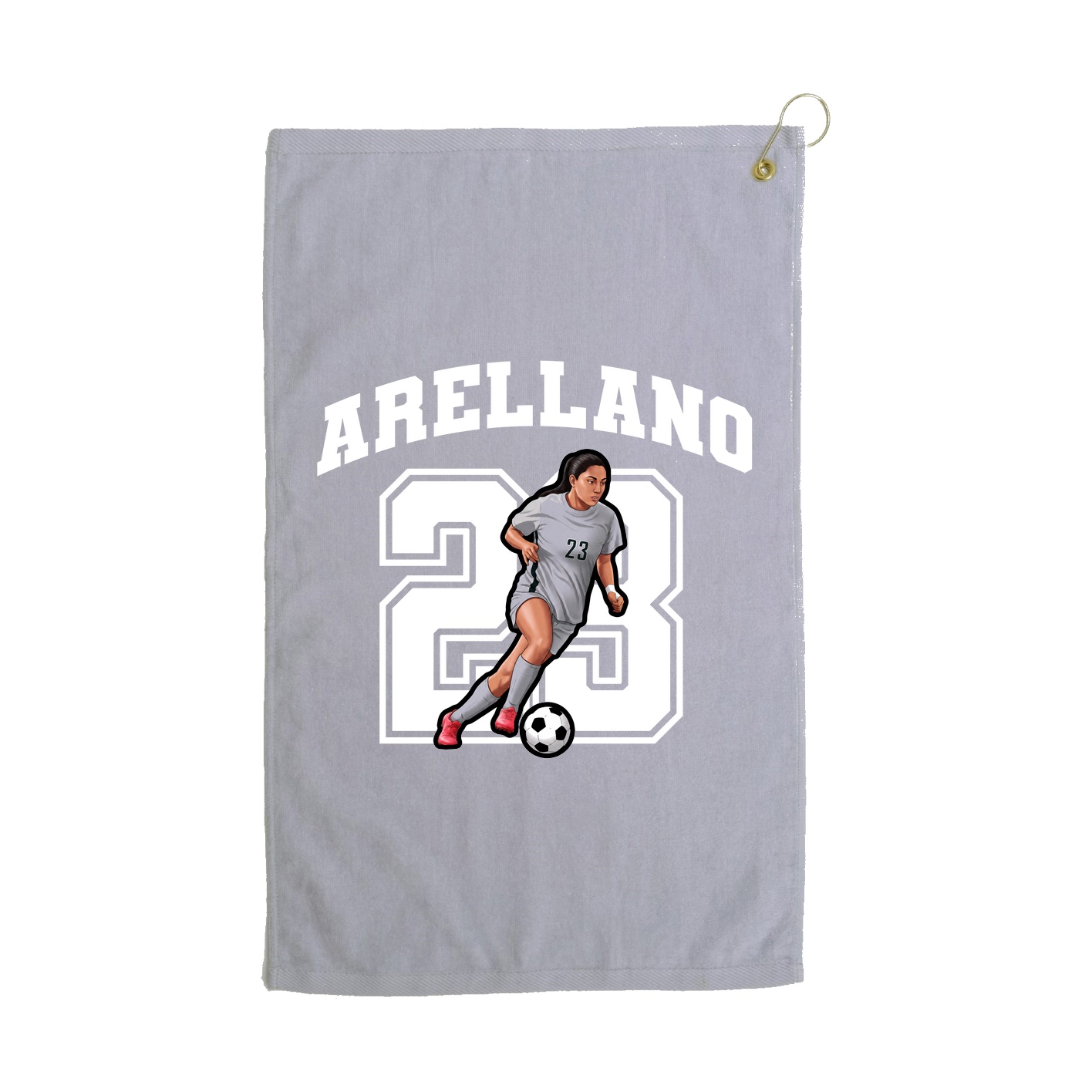 Golf Towel — Number in Grey