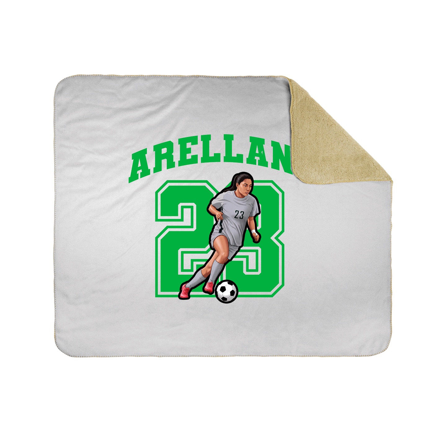 Throw Blanket — Number in White