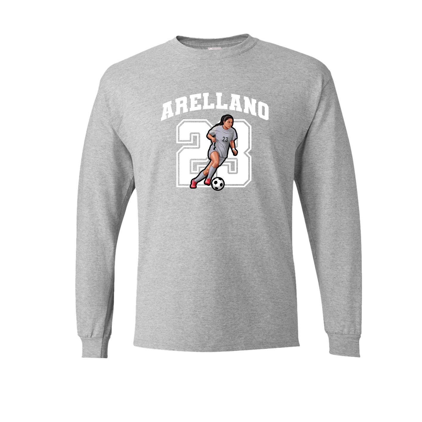Long Sleeve Tee — Number in Grey