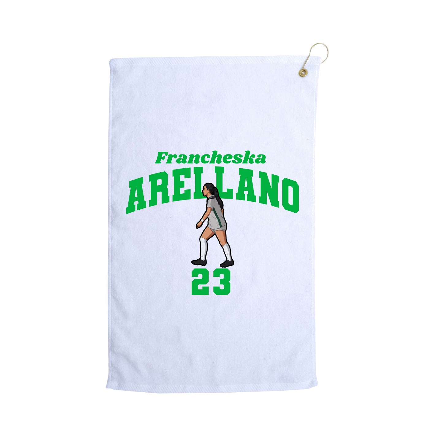 Golf Towel — Signature Arch in White