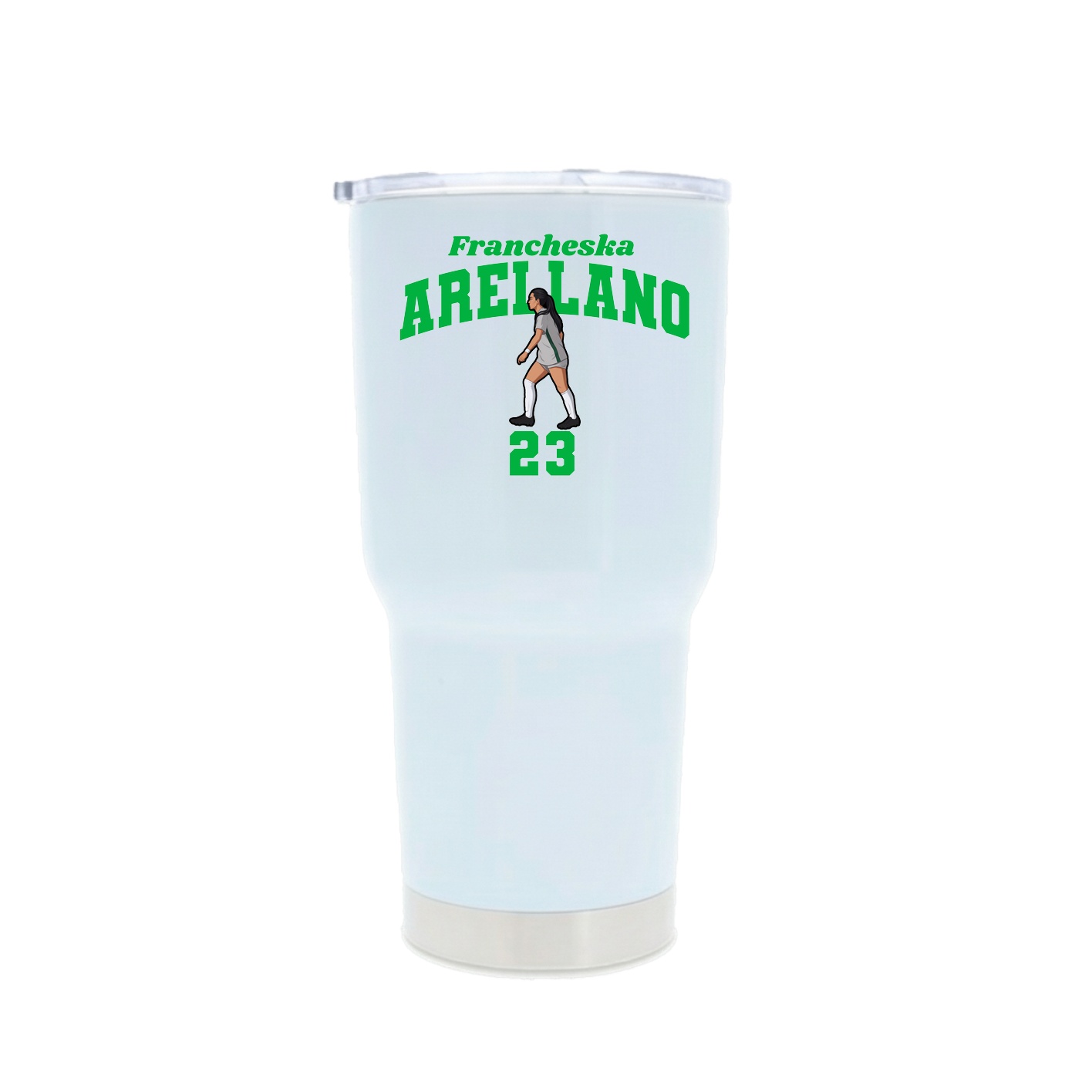 30oz Stainless Steel Tumbler — Signature Arch in White