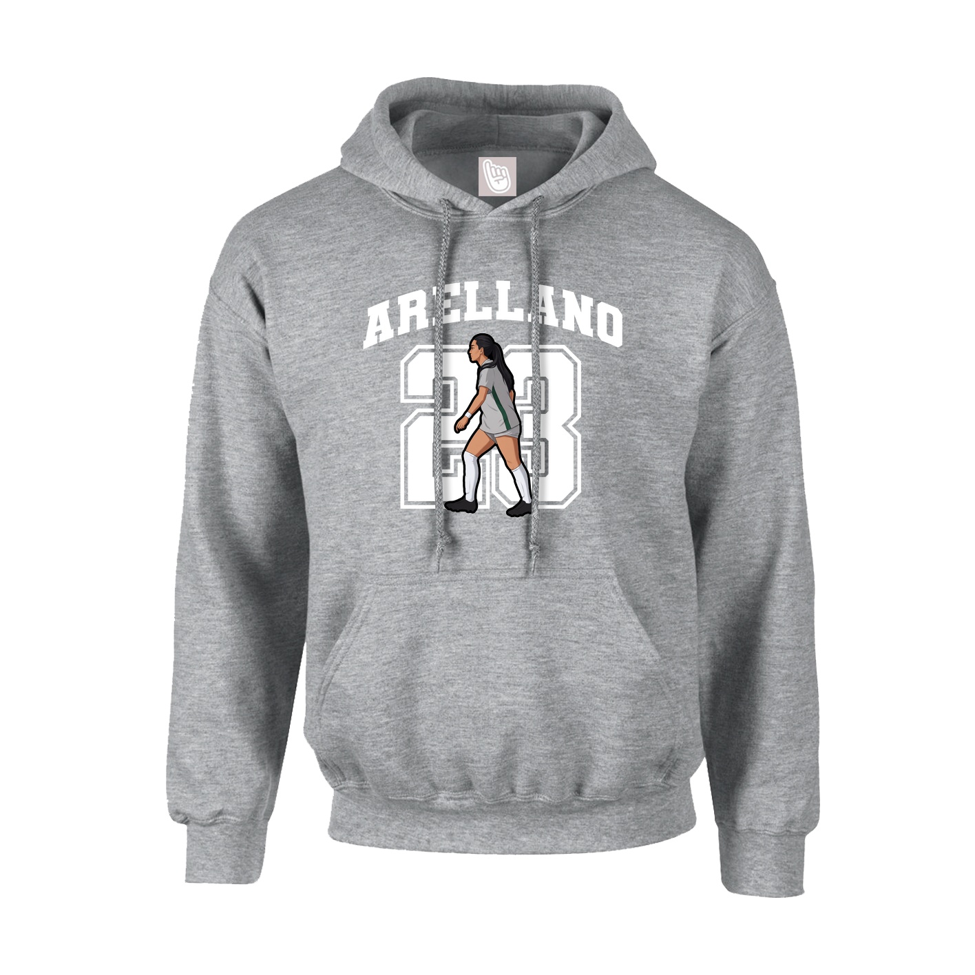 Youth Hoodie — Number in Grey