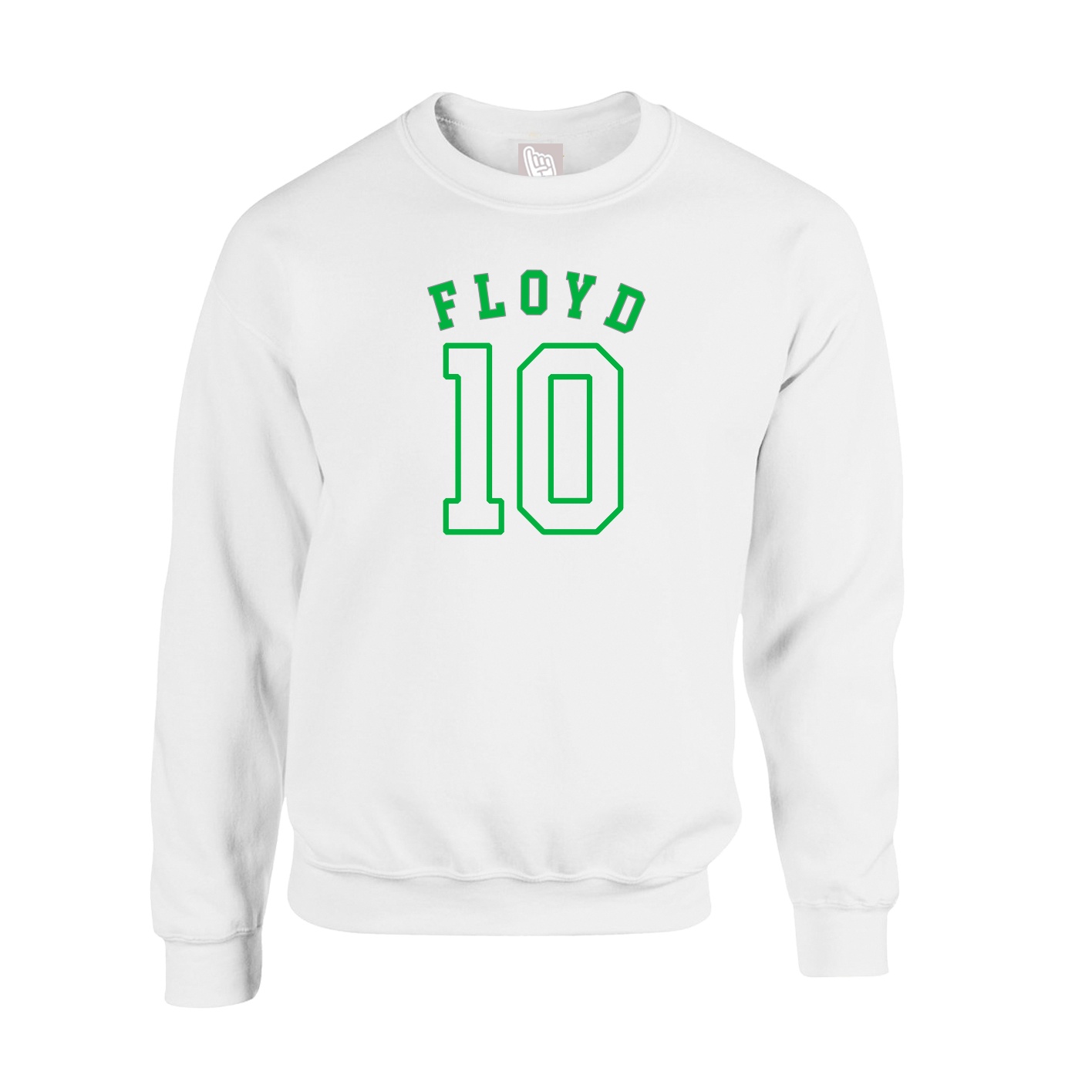 Fleece Crew — Shirsey Arch in White