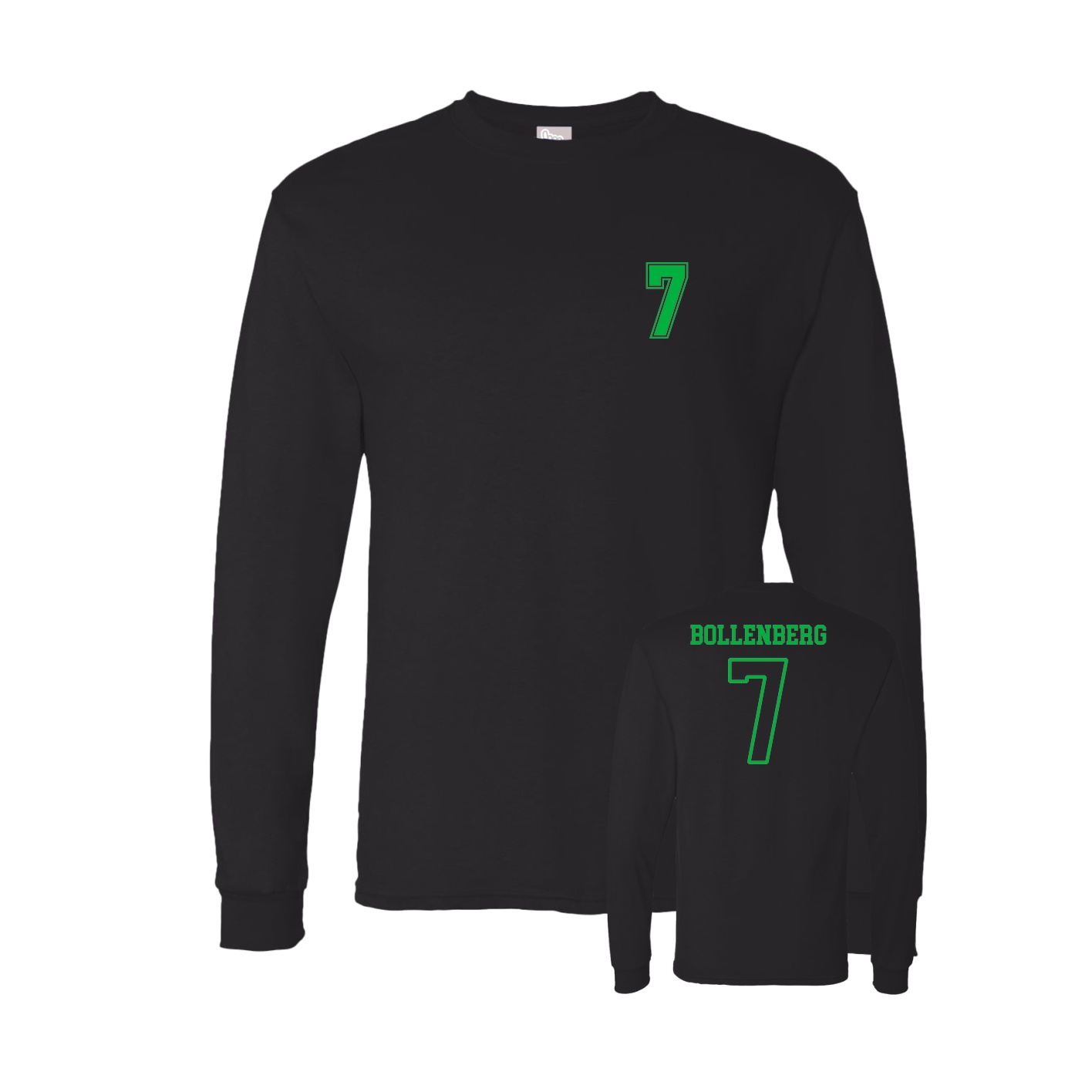 Long Sleeve Tee — Chest Back in Black