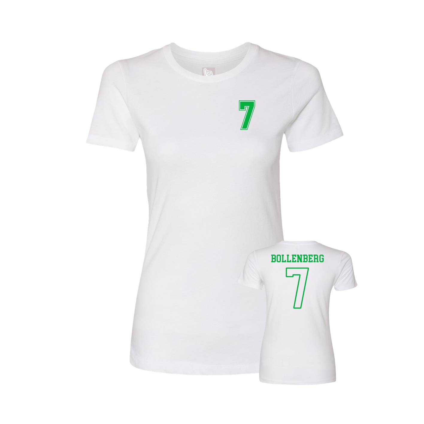 Fitted Women's Tee — Chest Back in White