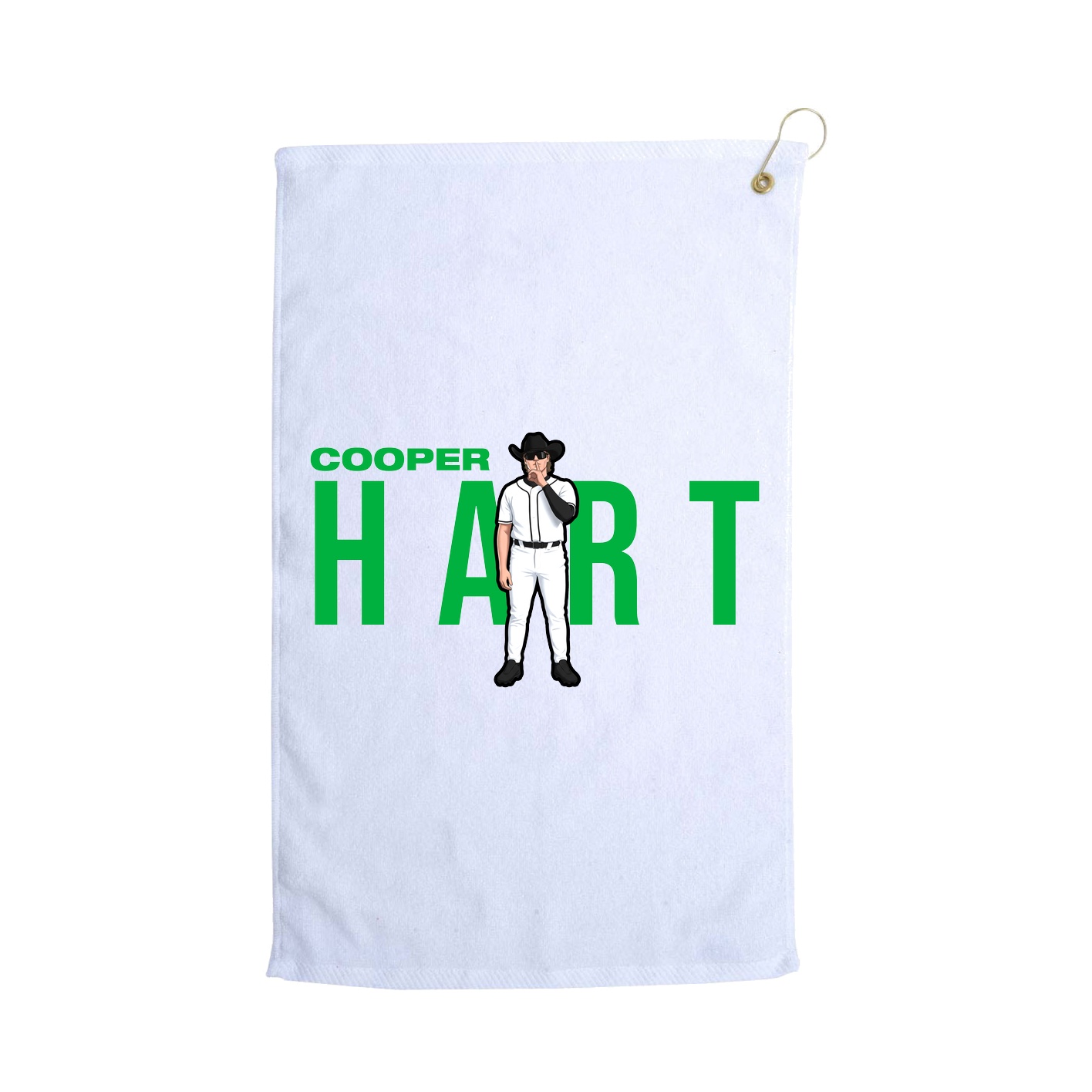 Golf Towel — Player Name in White