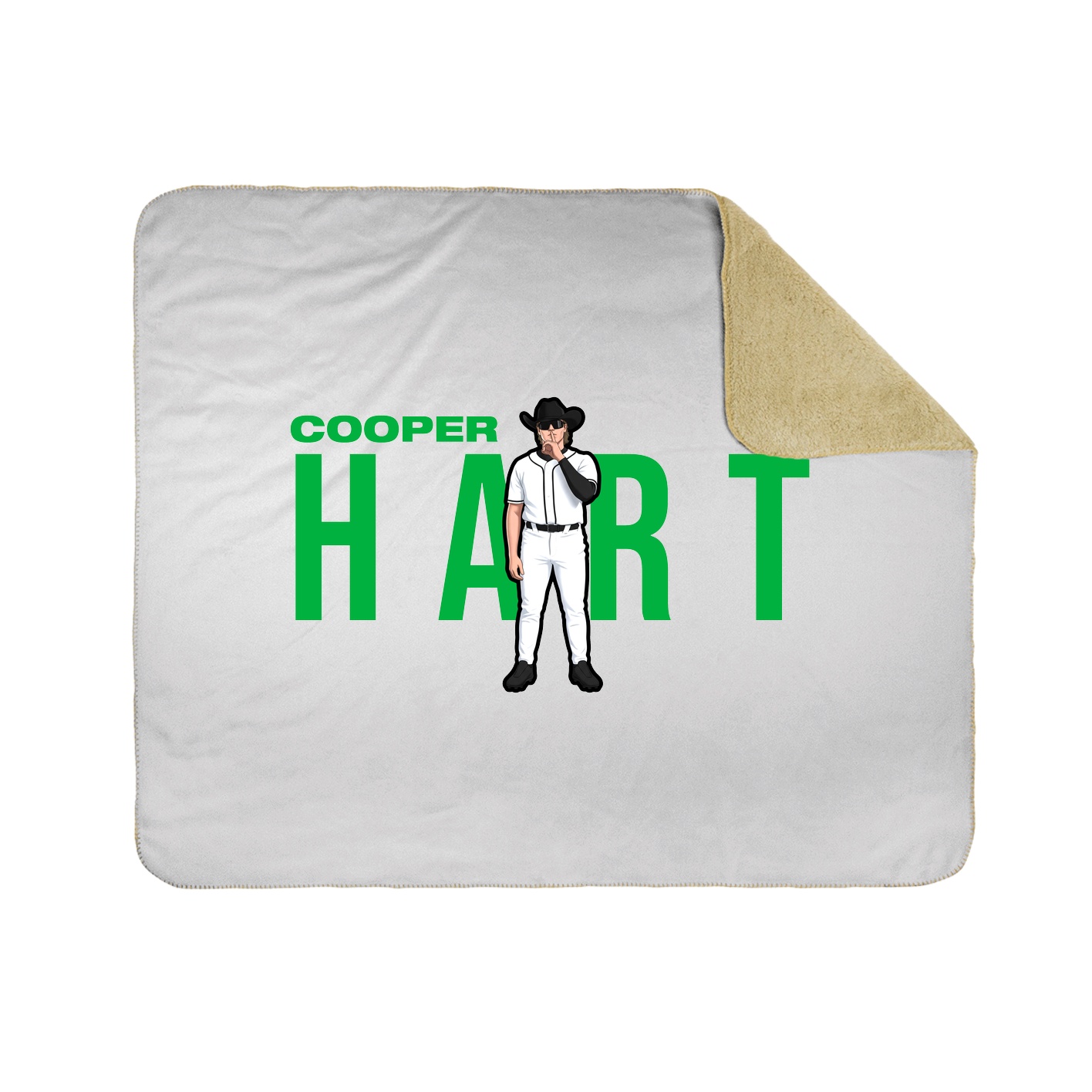 Throw Blanket — Player Name in White