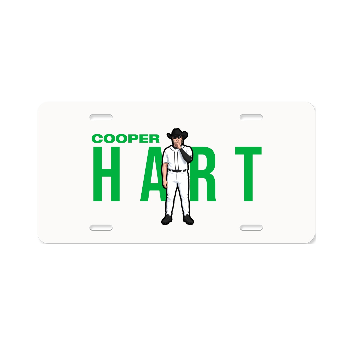 License Plate — Player Name in Classic