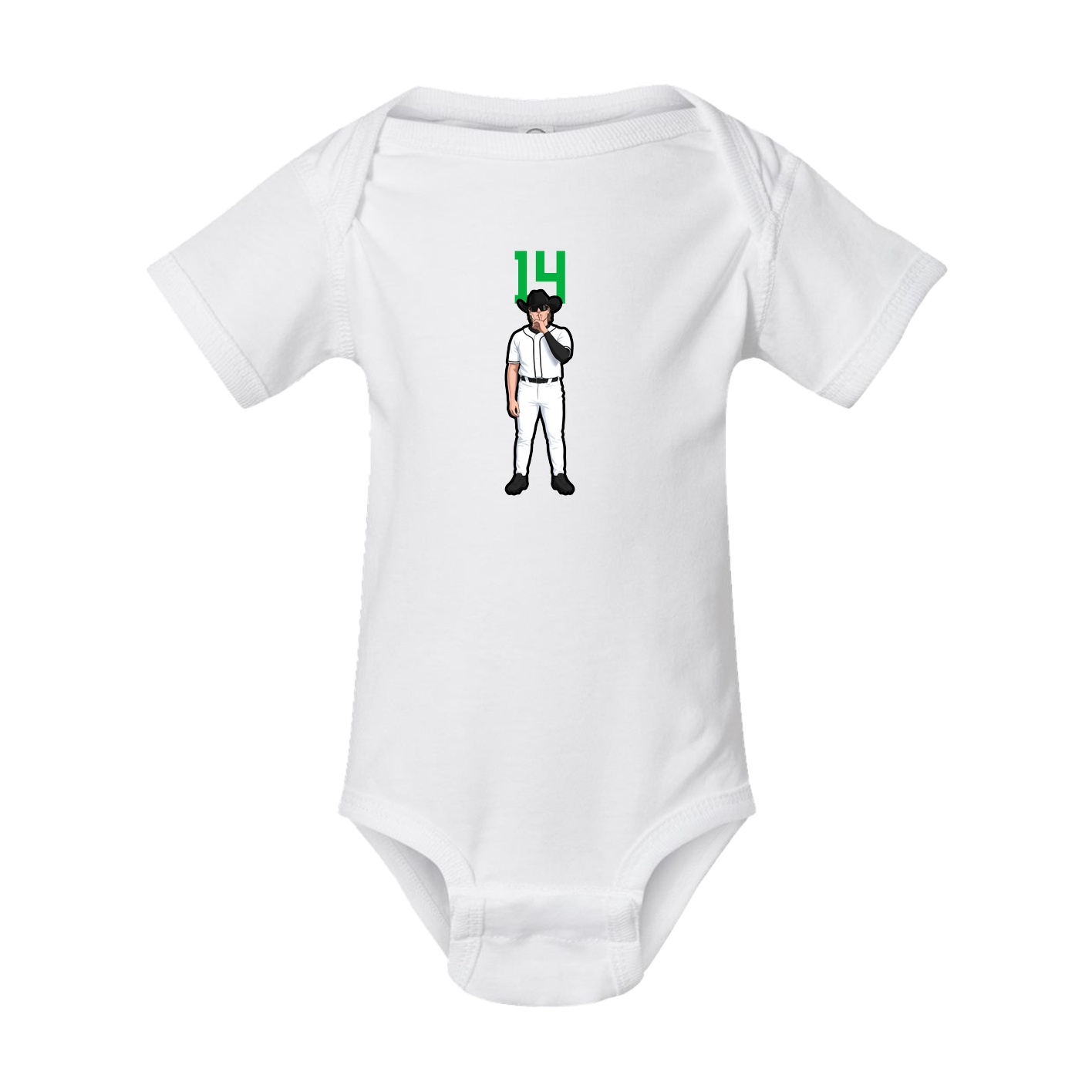 Baby Onesie — Number Top in White