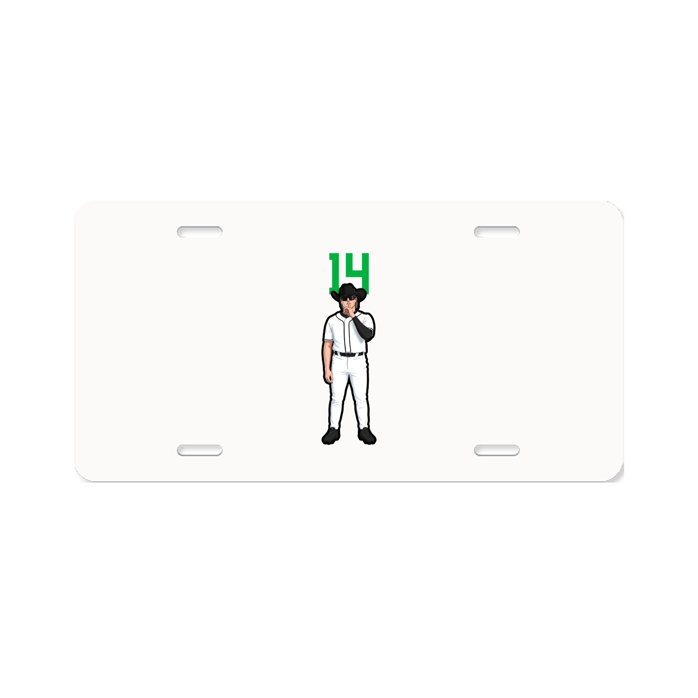 License Plate — Number Top in Classic