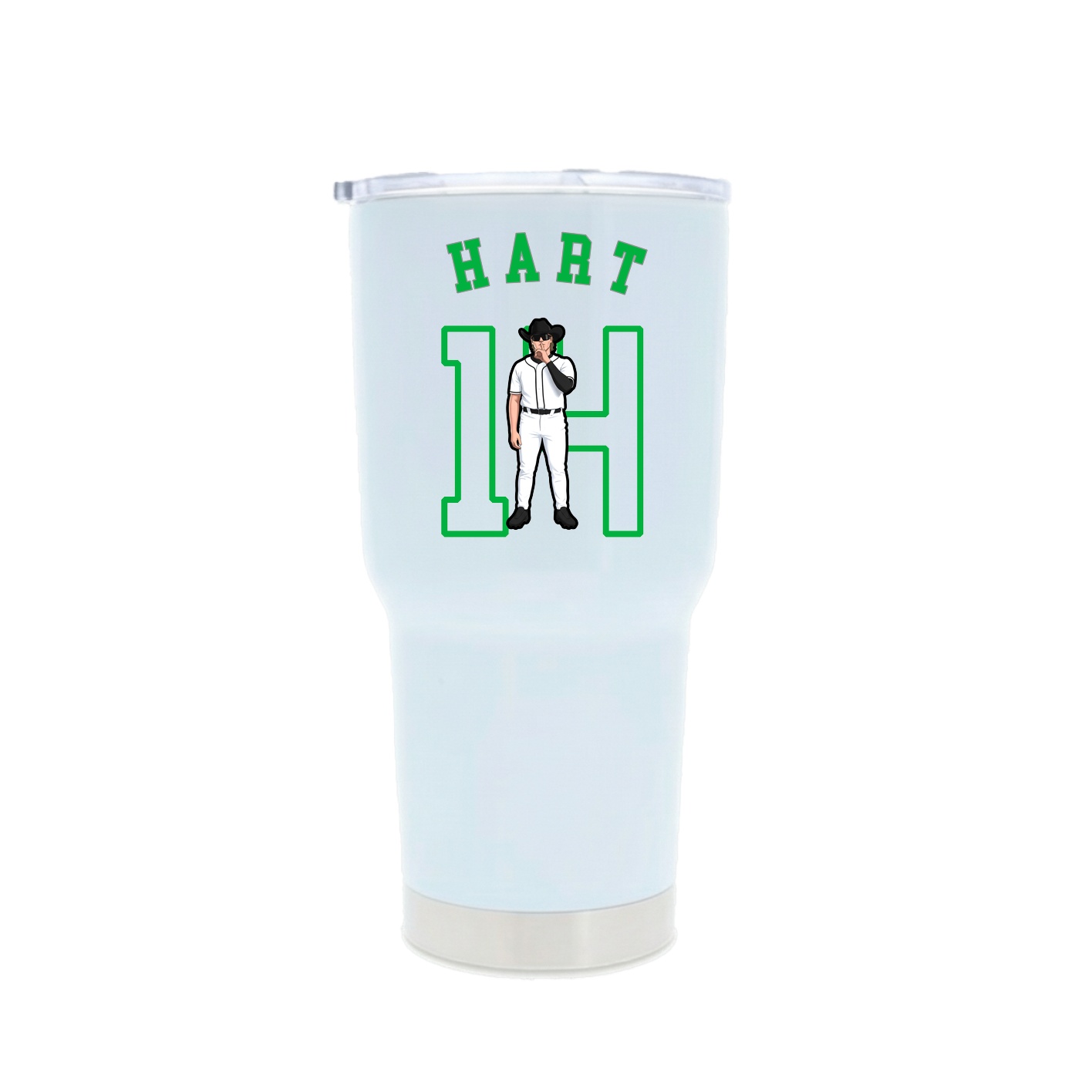 30oz Stainless Steel Tumbler — Shirsey Arch in White
