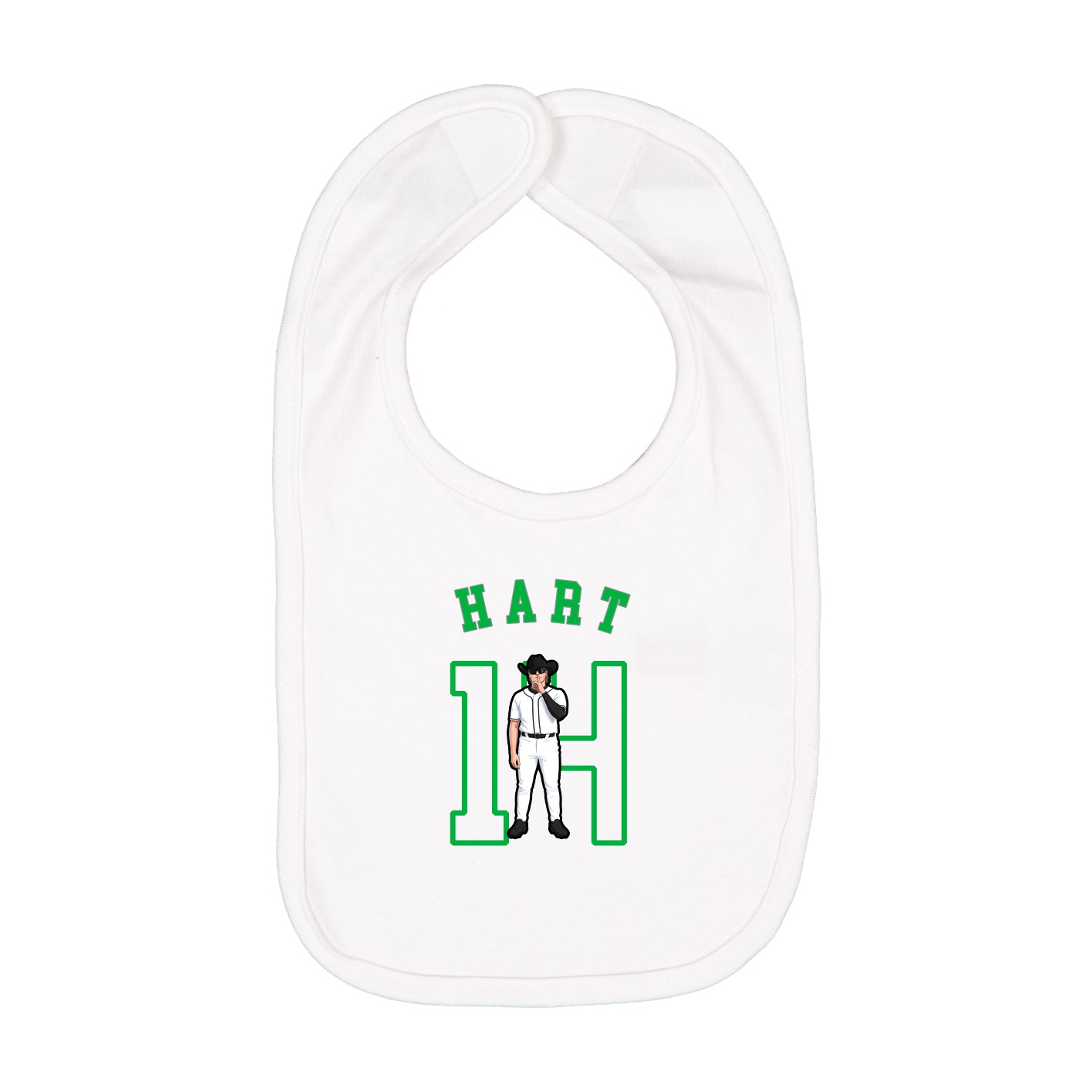 Infant Bib — Shirsey Arch in White