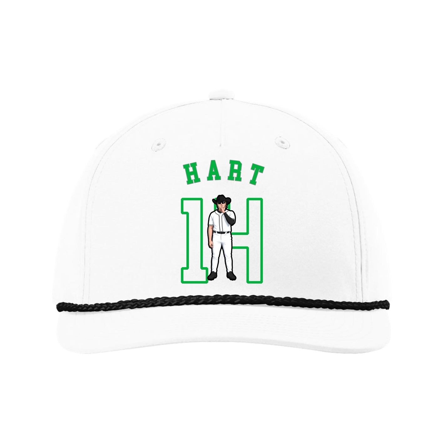Five-Panel Classic Rope Cap — Shirsey Arch in White